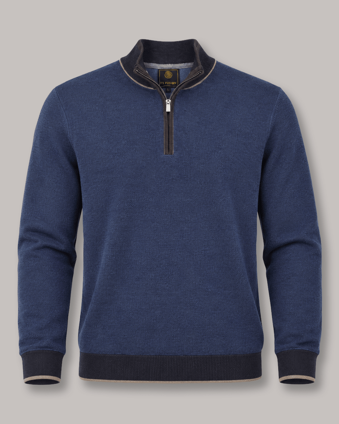 Birdseye Quarter-Zip Sweater - F/X Fusion - Quarter-Zip Sweater - #color_Brown Heather