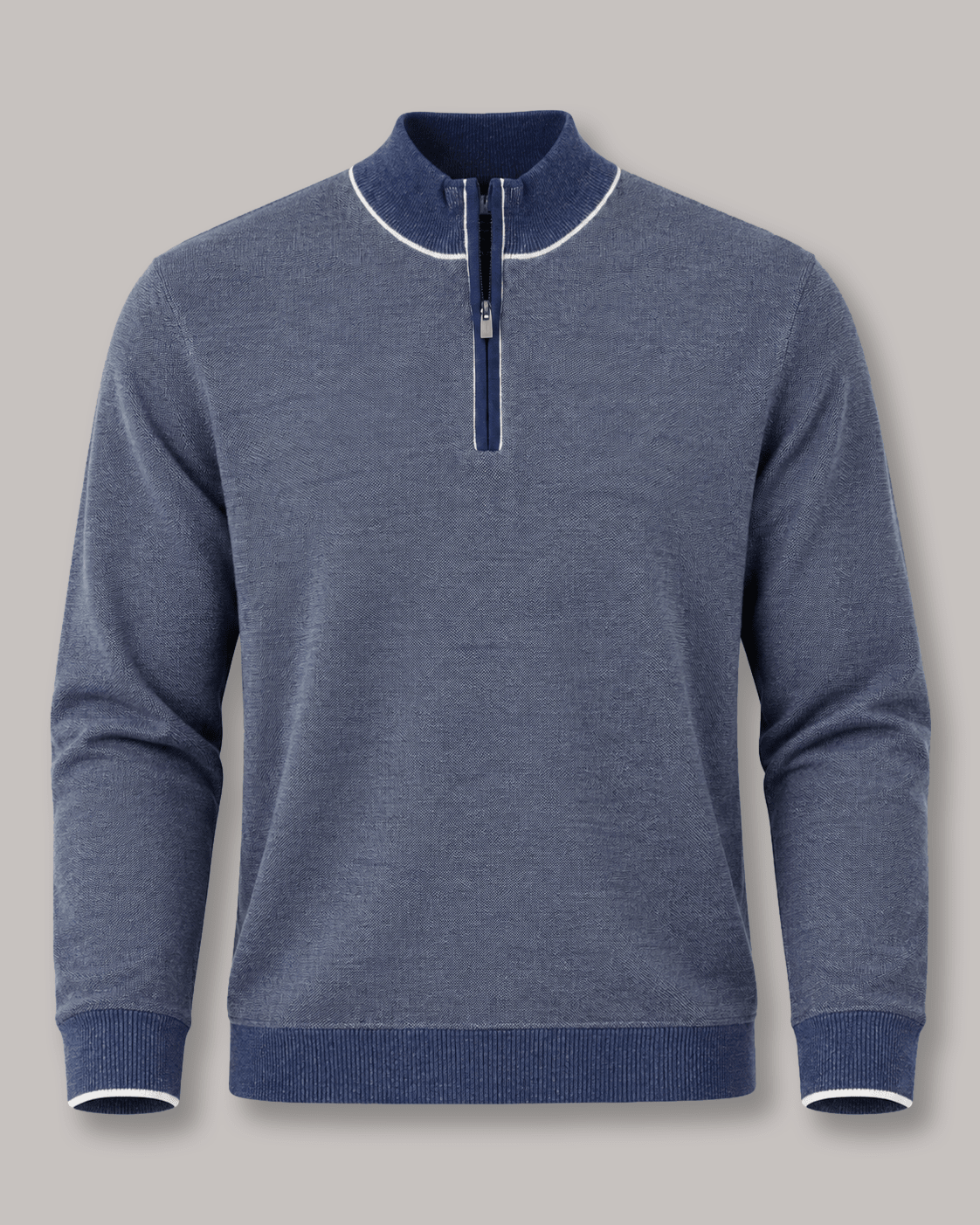 Birdseye Quarter-Zip Sweater - F/X Fusion - Quarter-Zip Sweater - #color_Cobalt