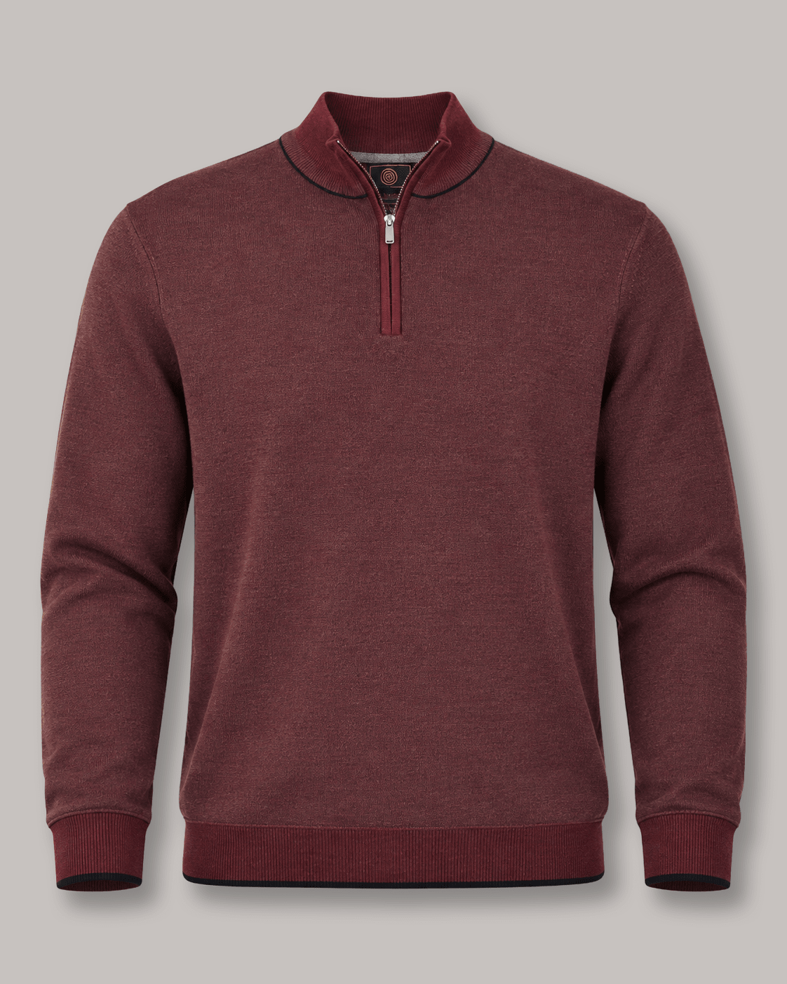 Birdseye Quarter-Zip Sweater - F/X Fusion - Quarter-Zip Sweater - #color_Crimson Heather