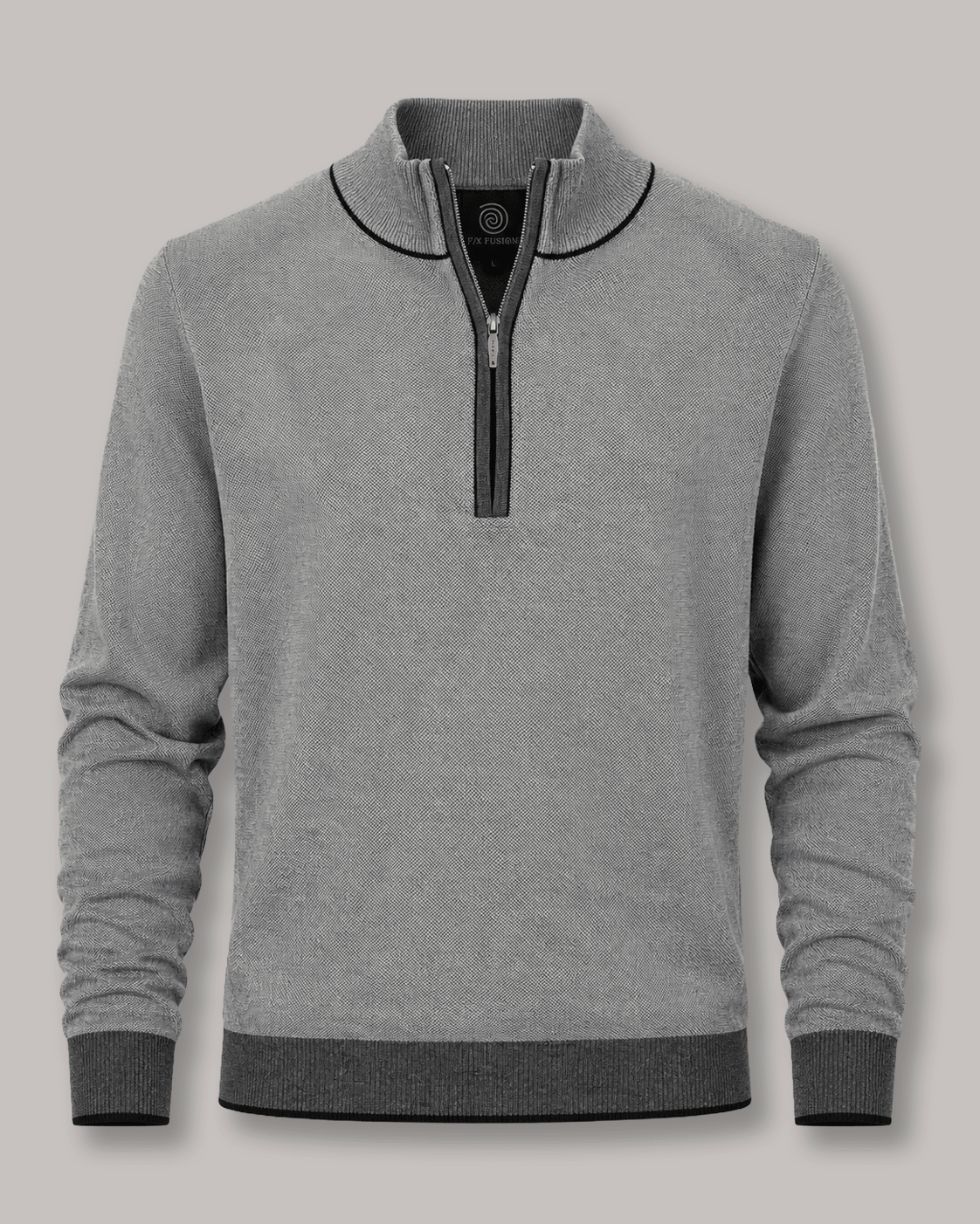 Birdseye Quarter-Zip Sweater - F/X Fusion - Quarter-Zip Sweater - #color_Platinum