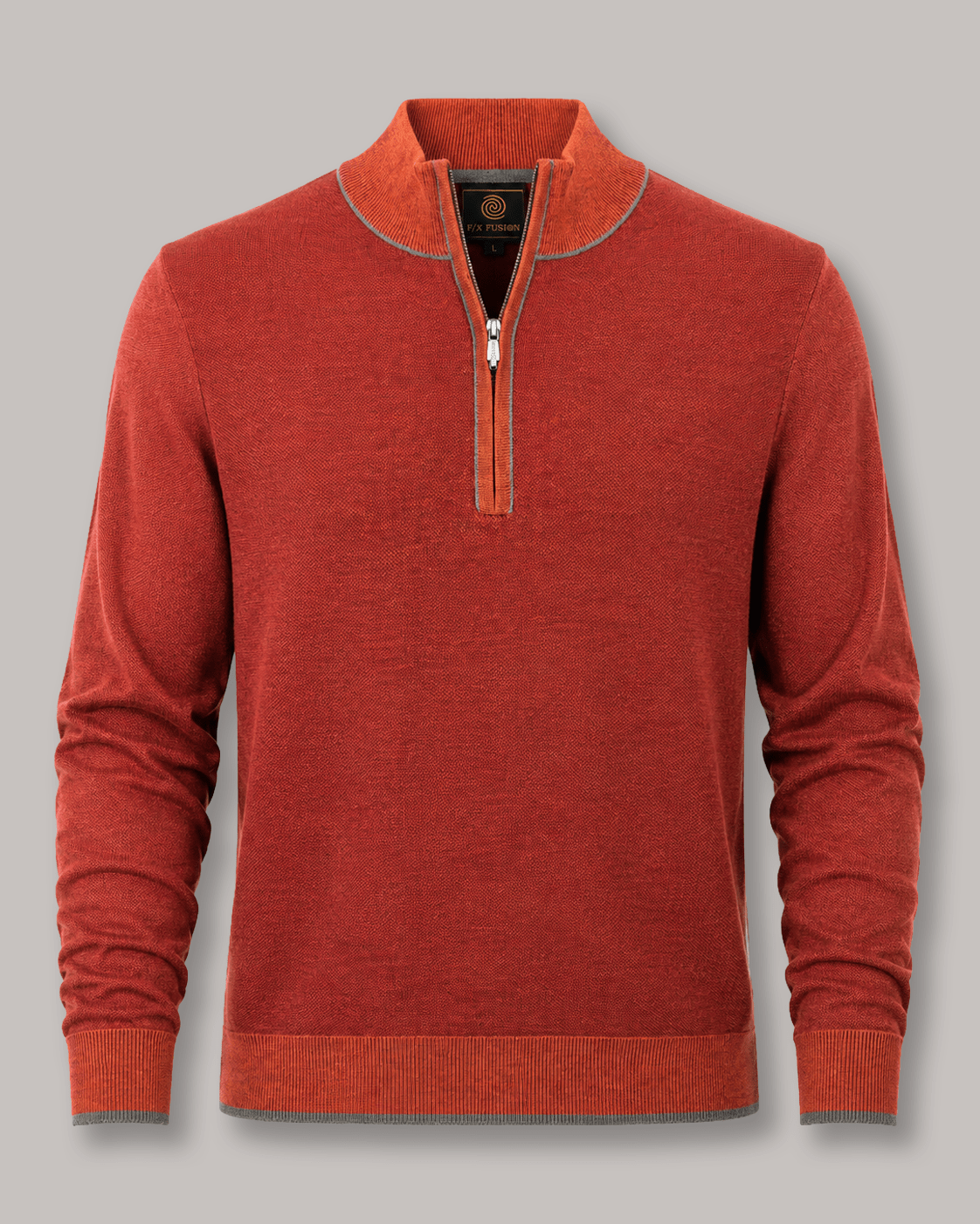 Birdseye Quarter-Zip Sweater - F/X Fusion - Quarter-Zip Sweater - #color_Scotch