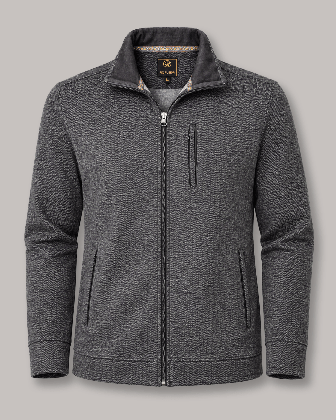 Full-Zip Bone Jacket - F/X Fusion - Full-Zip Jacket - #color_Charcoal