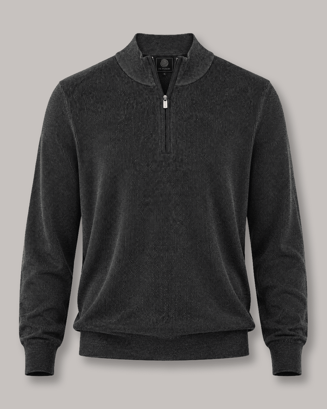 Thermal Quarter-Zip Sweater - F/X Fusion - Quarter-Zip Sweater - #color_Black