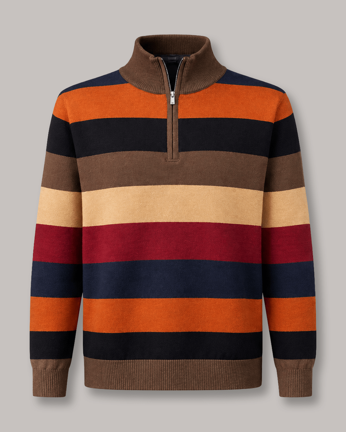 Rugby Stripe Quarter-Zip Sweater - F/X Fusion - Quarter-Zip Sweater - #color_Bright Combo