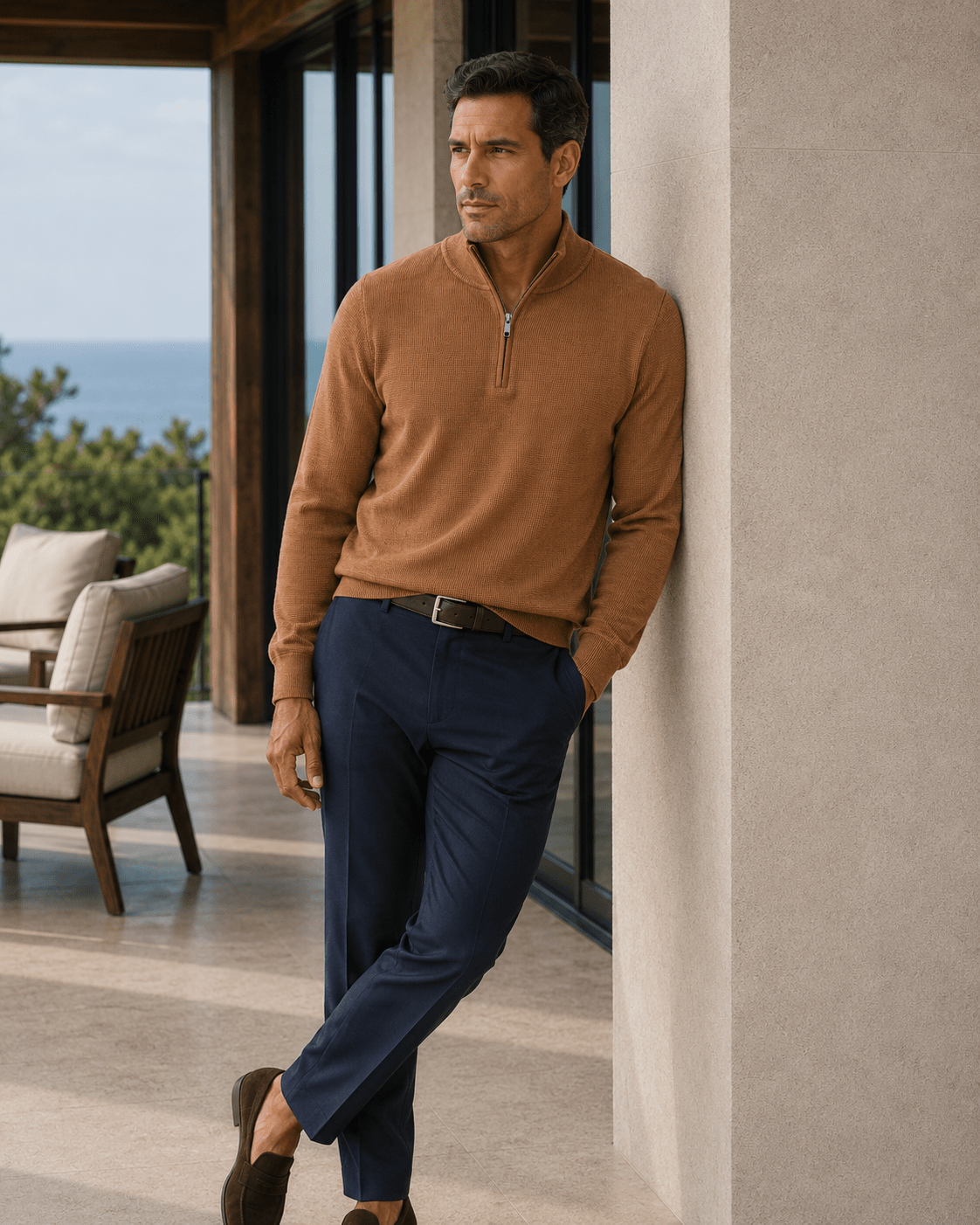 Thermal Quarter-Zip Sweater - F/X Fusion - Quarter-Zip Sweater - #color_Acorn