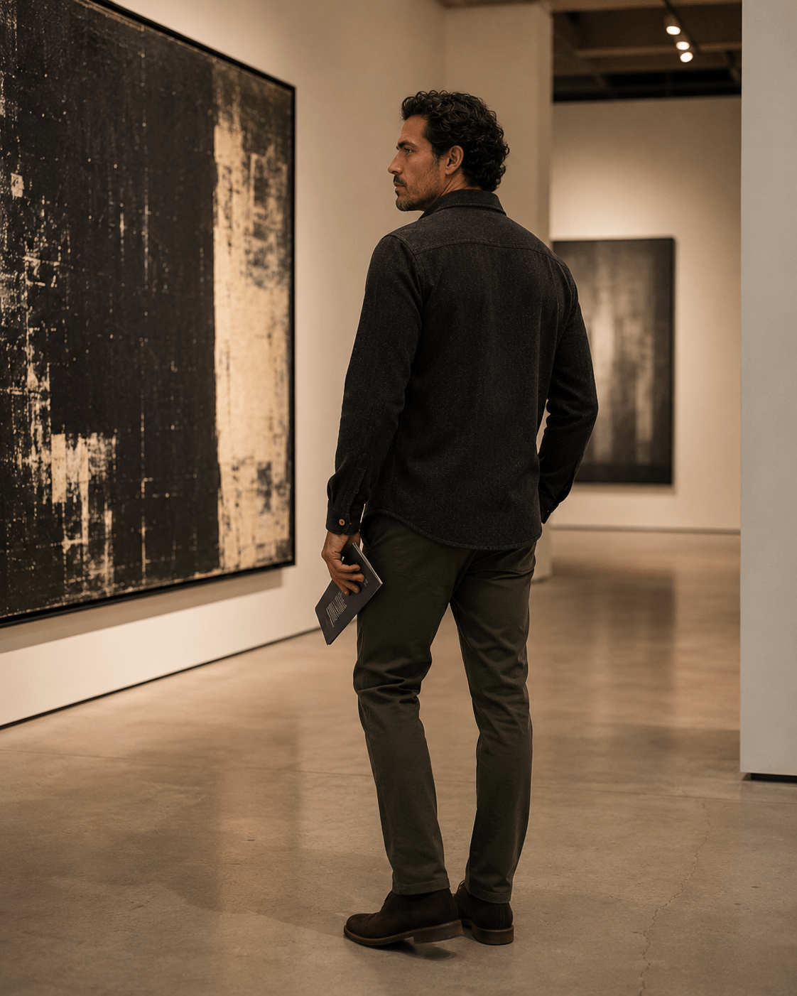 Herringbone Shirt Jacket - F/X Fusion - Shirt Jacket - #color_Black