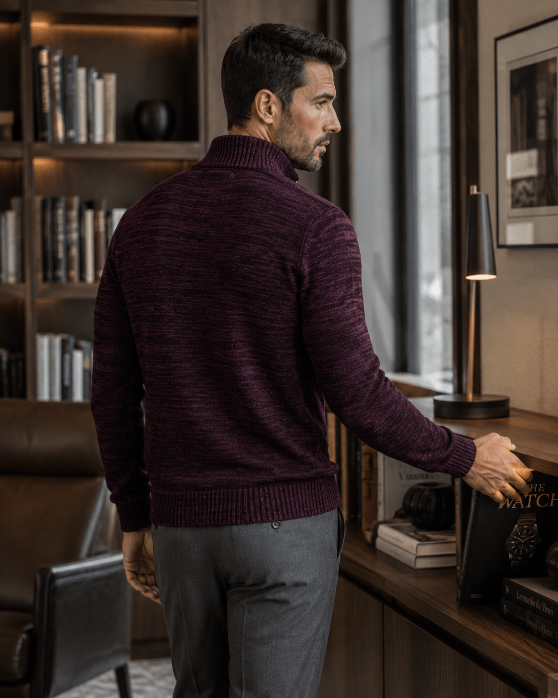 Textured Lattice Quarter-Zip Sweater - F/X Fusion - Quarter-Zip Sweater - #color_Black