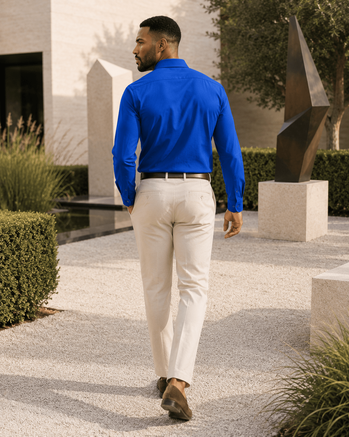 Performance Stretch Underbutton Dress Shirt - F/X Fusion - Underbutton Dress shirt - #color_Blue