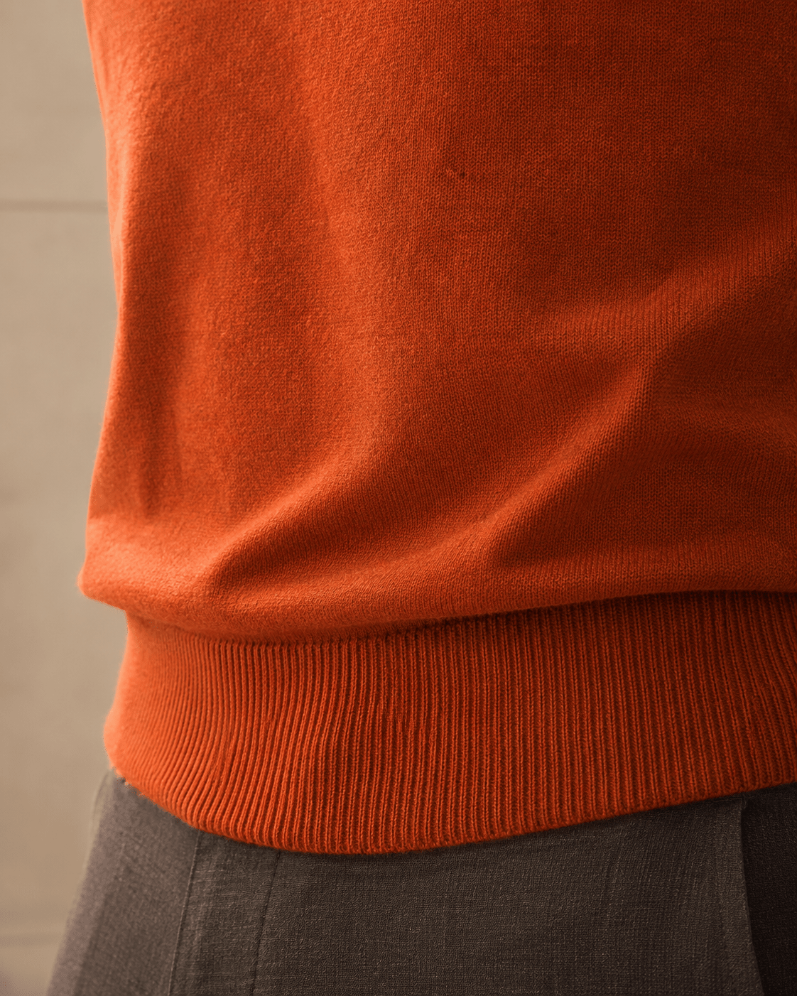 Cotton-Blend Quarter-Zip Vest - F/X Fusion - Quarter-Zip Vest - #color_Burnt Orange