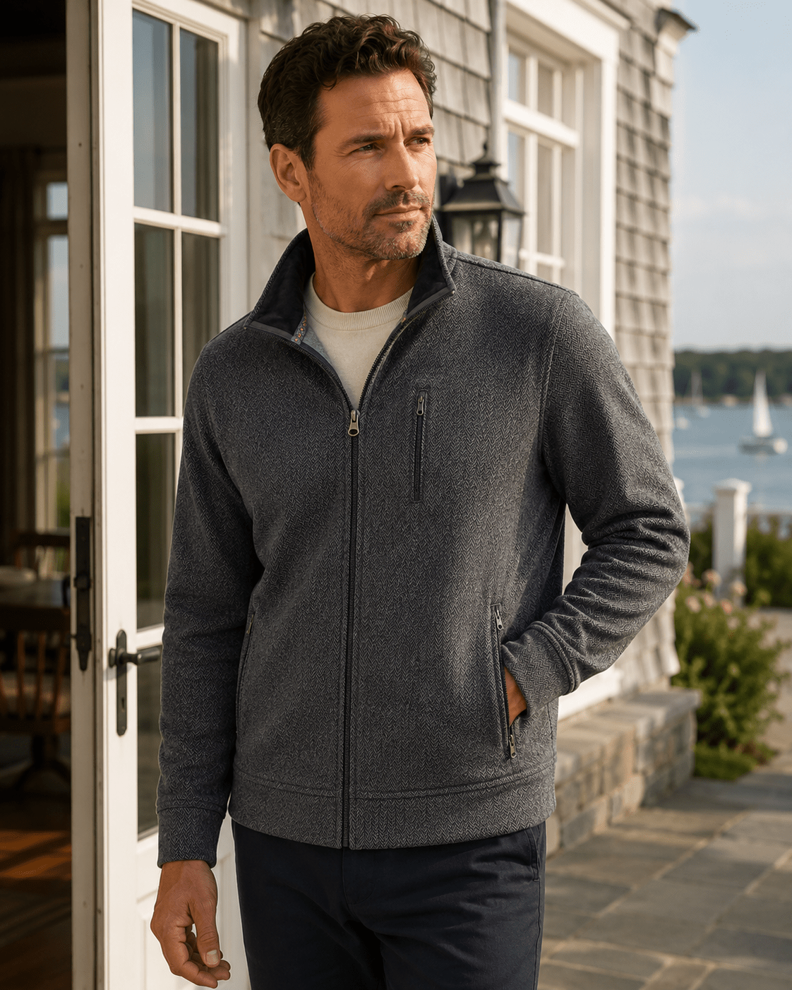 Full-Zip Bone Jacket - F/X Fusion - Full-Zip Jacket - #color_Charcoal
