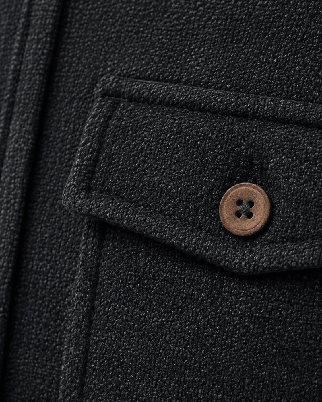 Washed Stretch Cord Button-Up Shirt - F/X Fusion - Overshirt Button-Up - #color_Black
