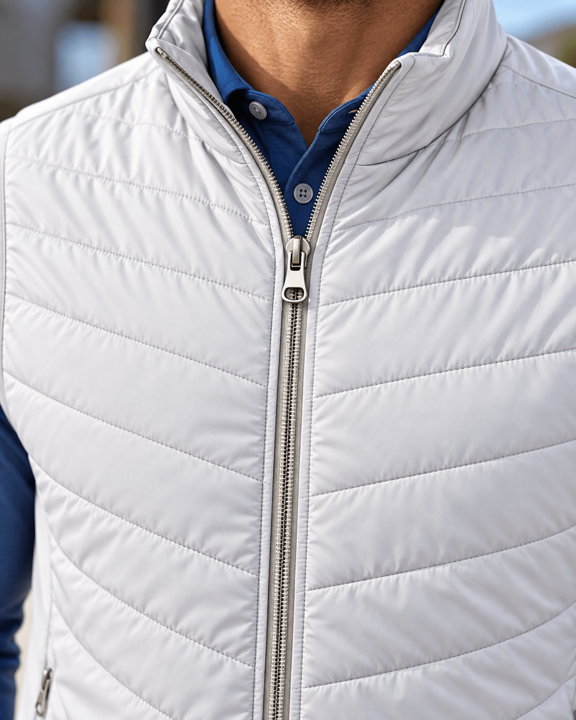 Full-Zip Performance Golf Vest - F/X Fusion - Golf Vest - #color_White
