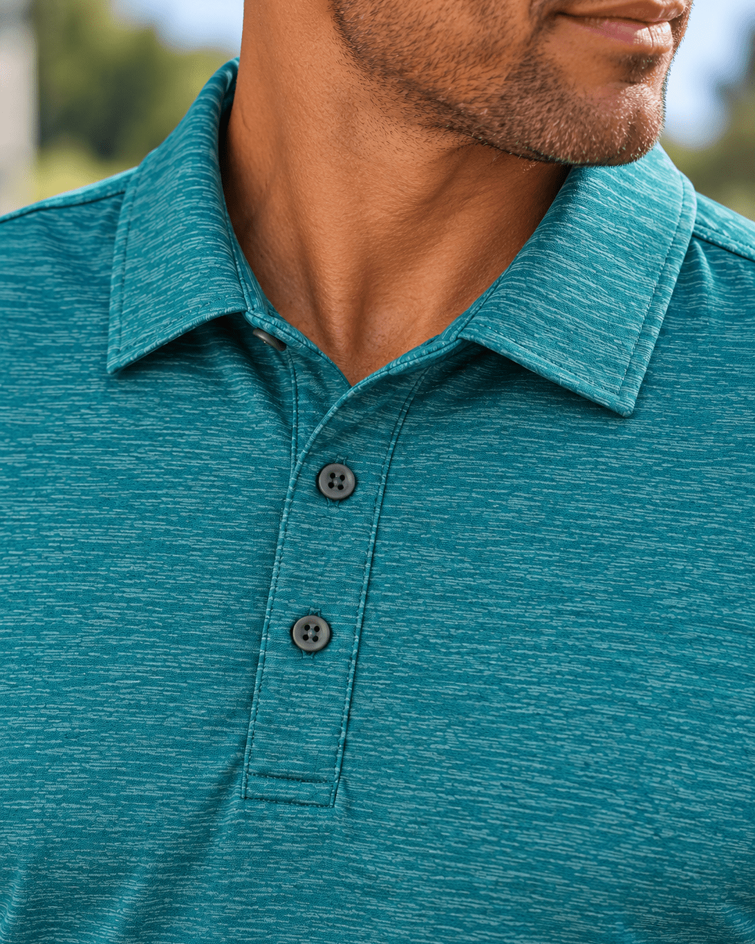 Space Dye Performance Golf Polo - F/X Fusion - Golf Polo - #color_Teal