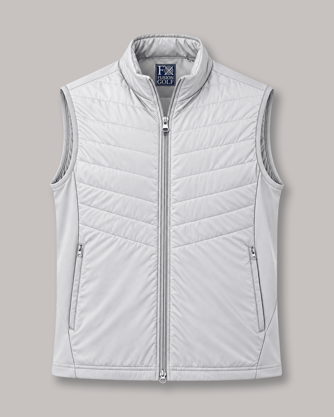 Full-Zip Performance Golf Vest - F/X Fusion - Golf Vest - #color_White