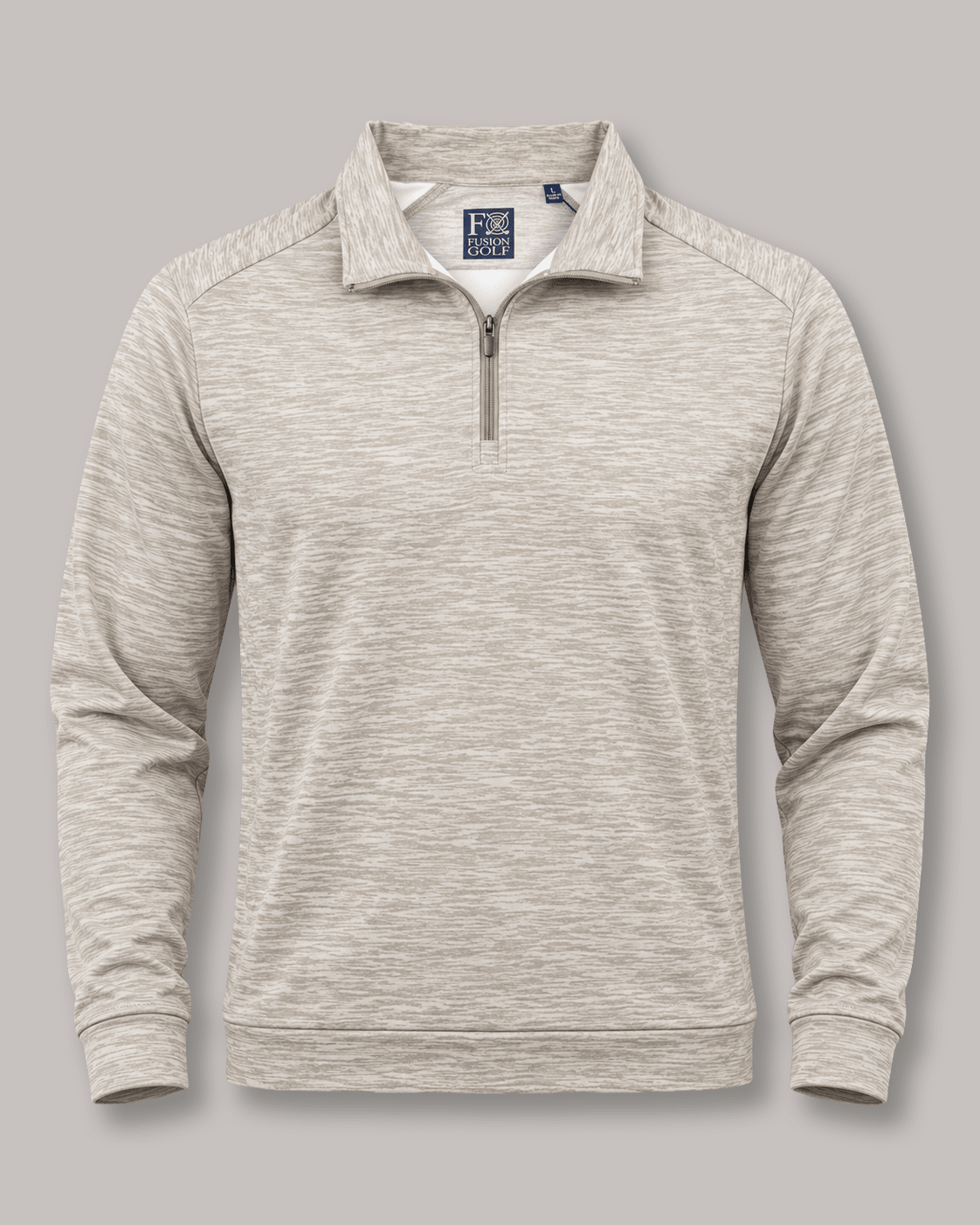 Space Dye Performance Golf Quarter-Zip - F/X Fusion - Golf Quarter-Zip - #color_Tan