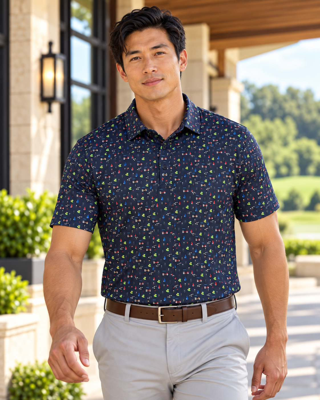 Tee Time Performance Golf Polo - F/X Fusion - Golf Polo - #color_Navy