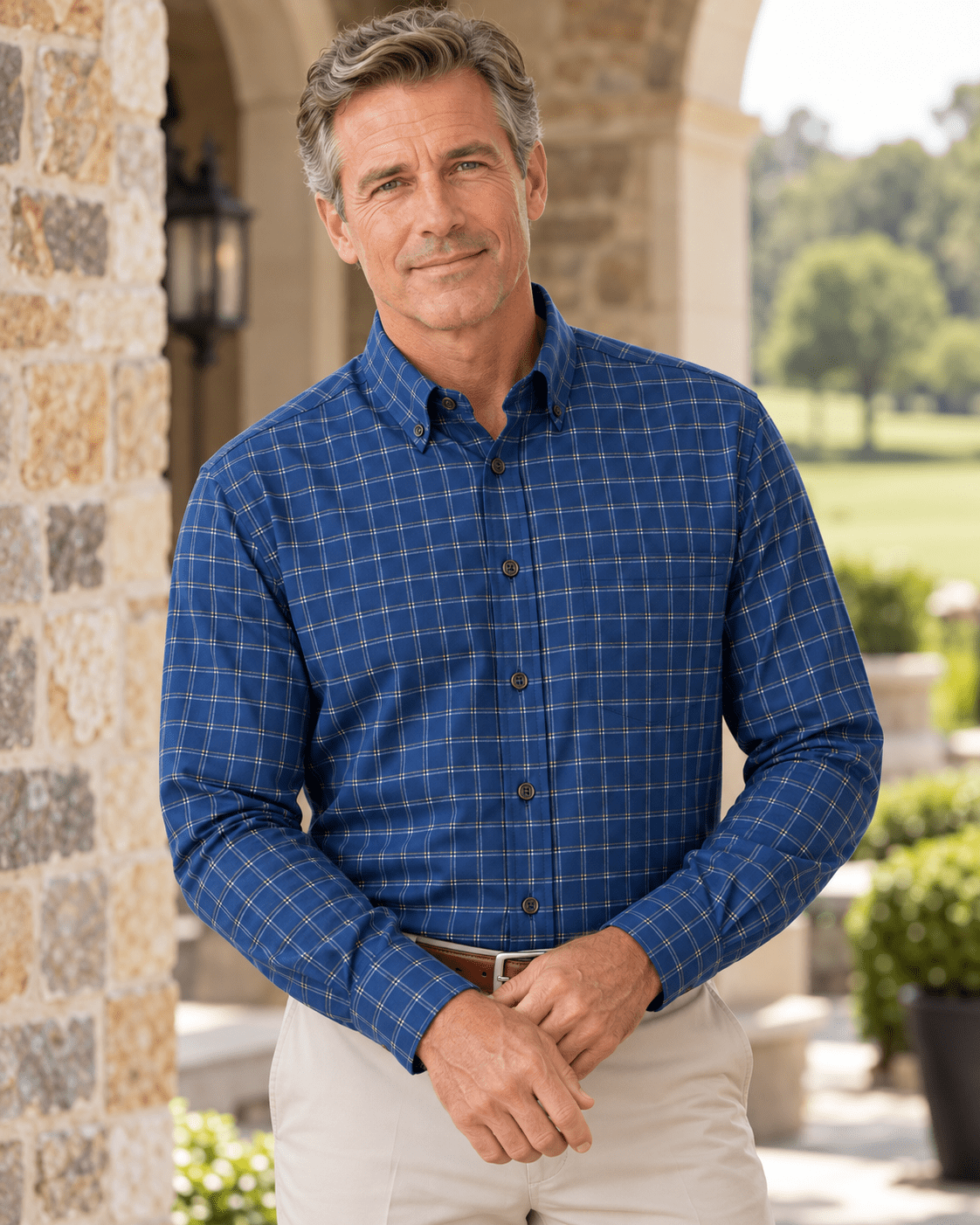 Dorchester Performance Button-Down - F/X Fusion - Golf Button-Down - #color_Navy