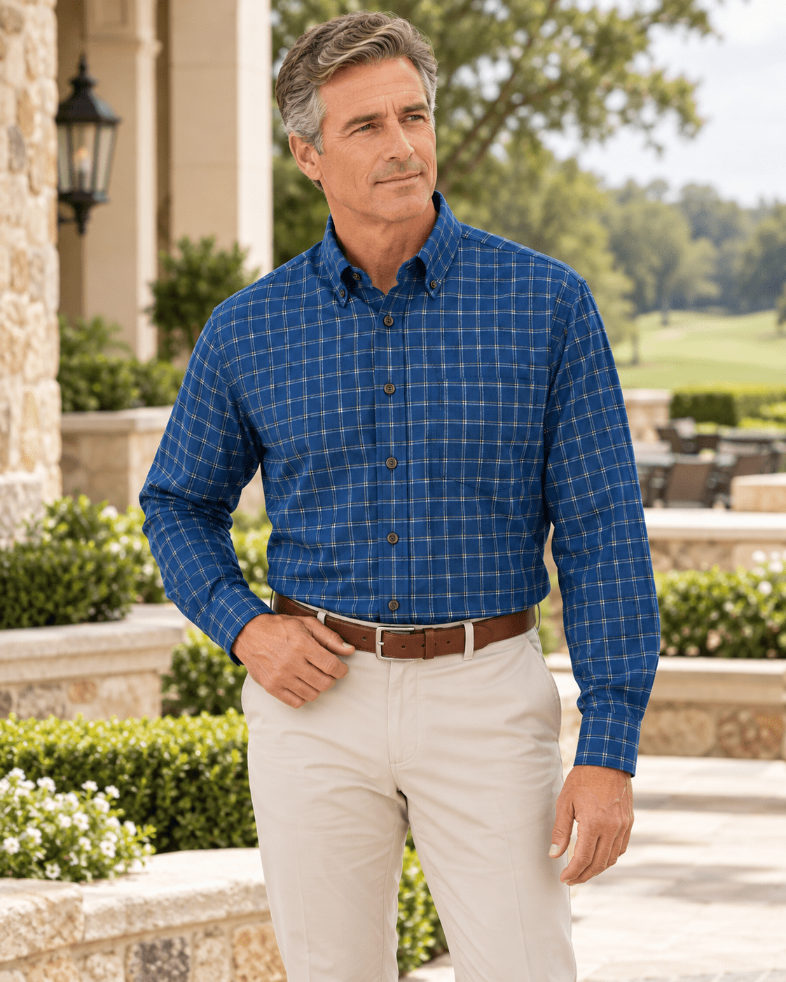 Dorchester Performance Button-Down - F/X Fusion - Golf Button-Down - #color_Navy