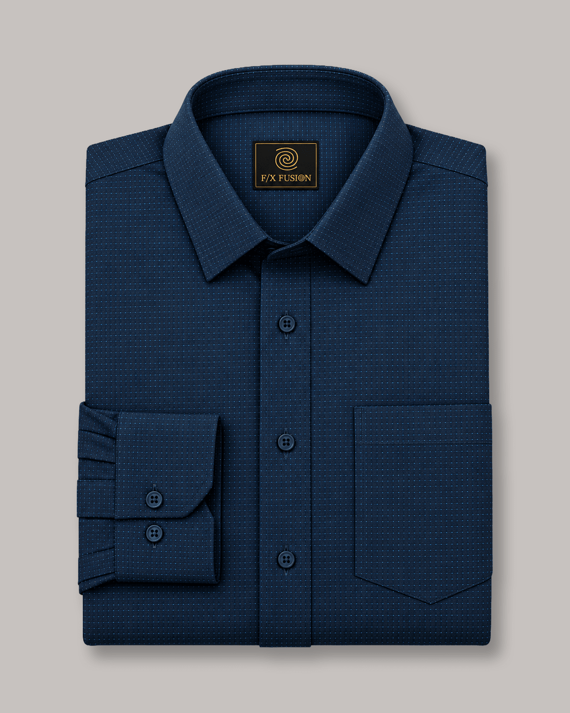 Underbutton Dress Shirt - F/X Fusion - Underbutton Dress shirt - #color_Blue