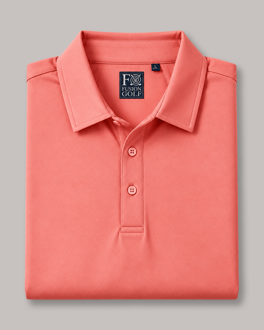 Solid Performance Golf Polo - F/X Fusion - Golf Polo - #color_Coral