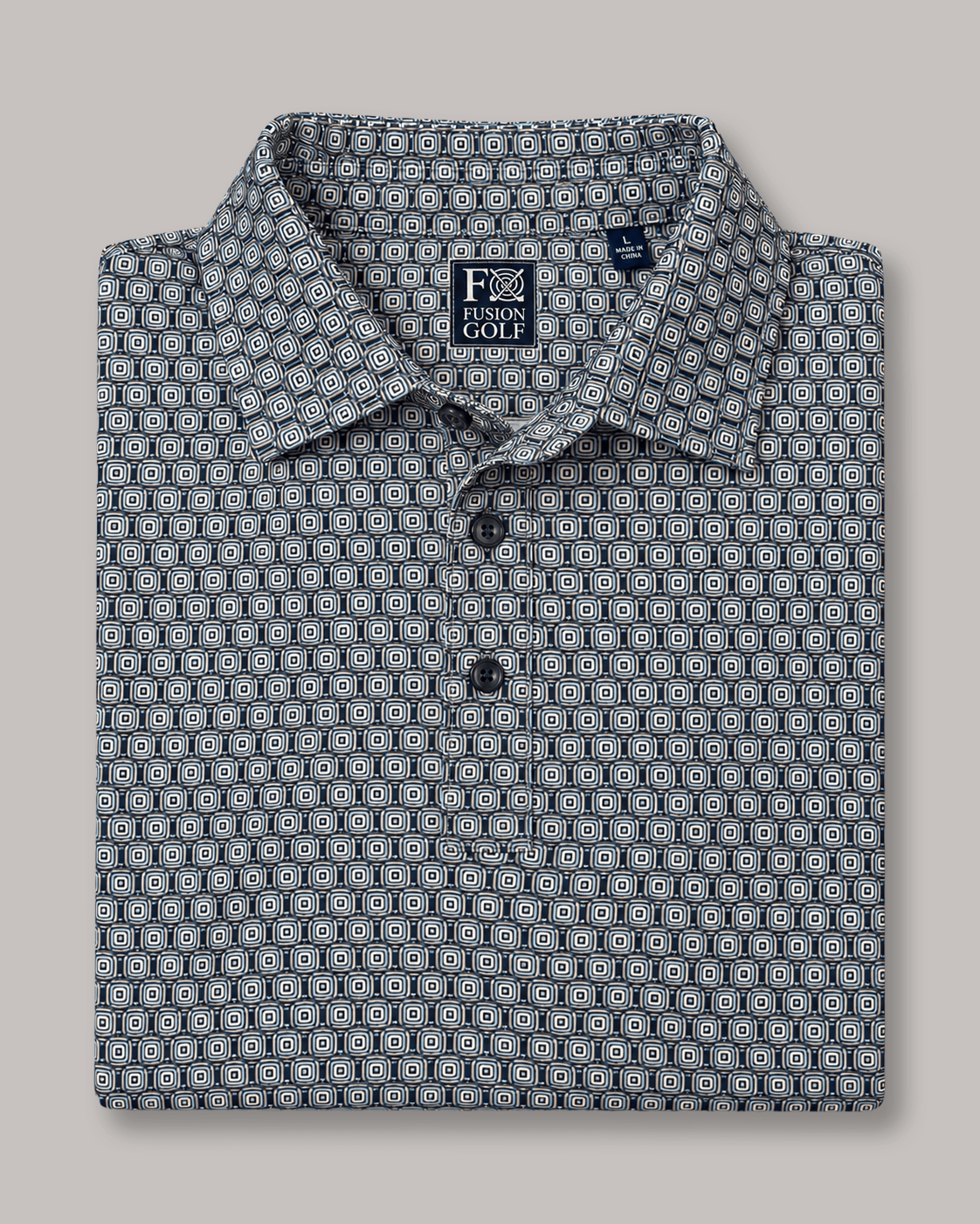 Shadow Dots Performance Golf Polo - F/X Fusion - Golf Polo - #color_Black