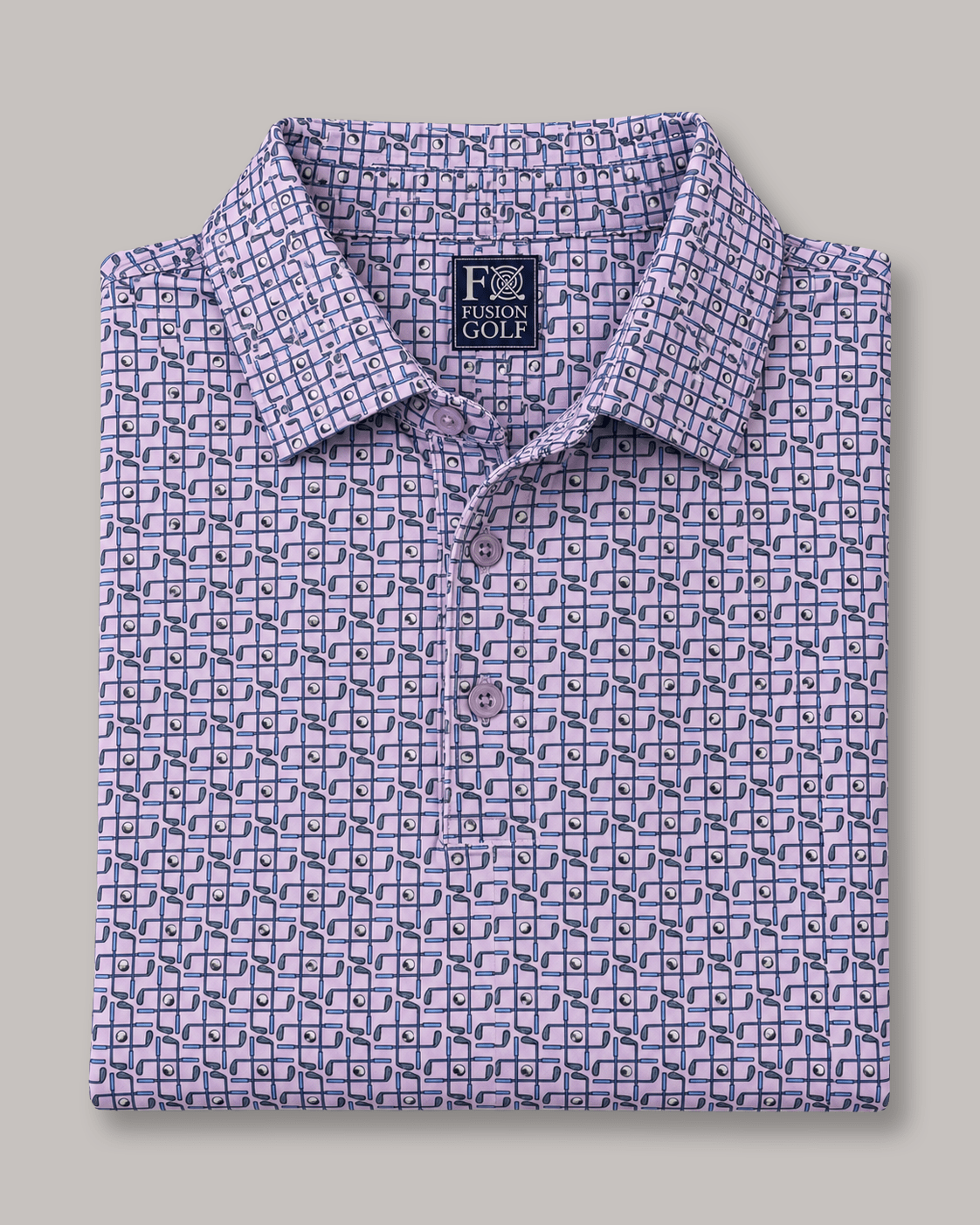 Tic Tac Toe Performance Golf Polo - F/X Fusion - Golf Polo - #color_Pink
