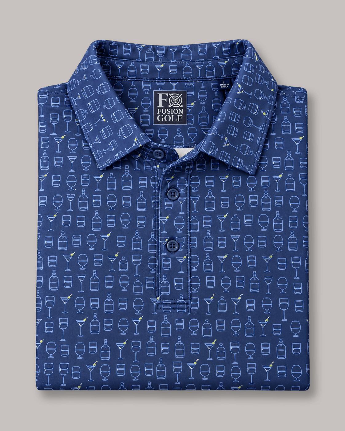 Olives Anyone Performance Golf Polo - F/X Fusion - Golf Polo - #color_Navy