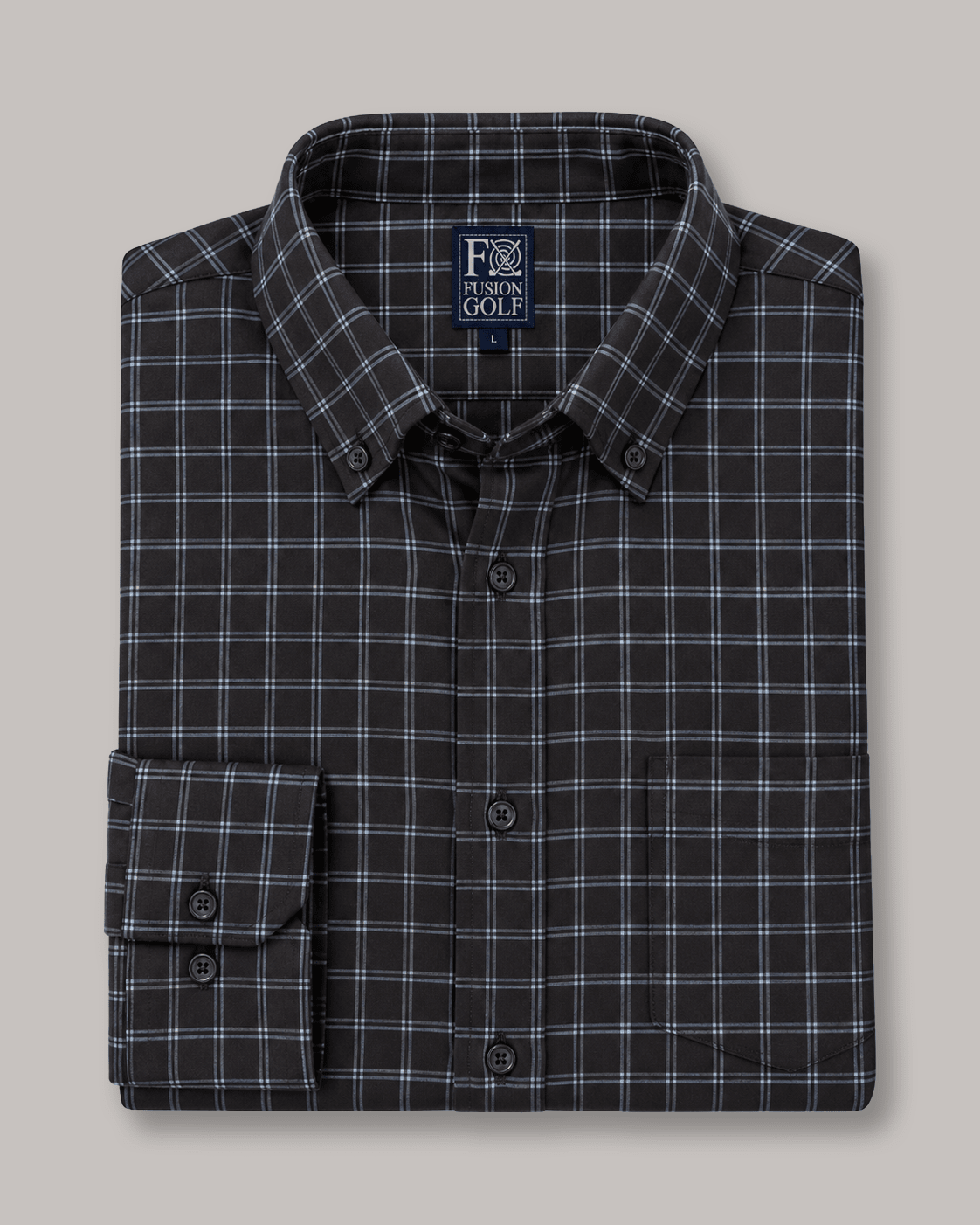 Dorchester Performance Button-Down - F/X Fusion - Golf Button-Down - #color_Black