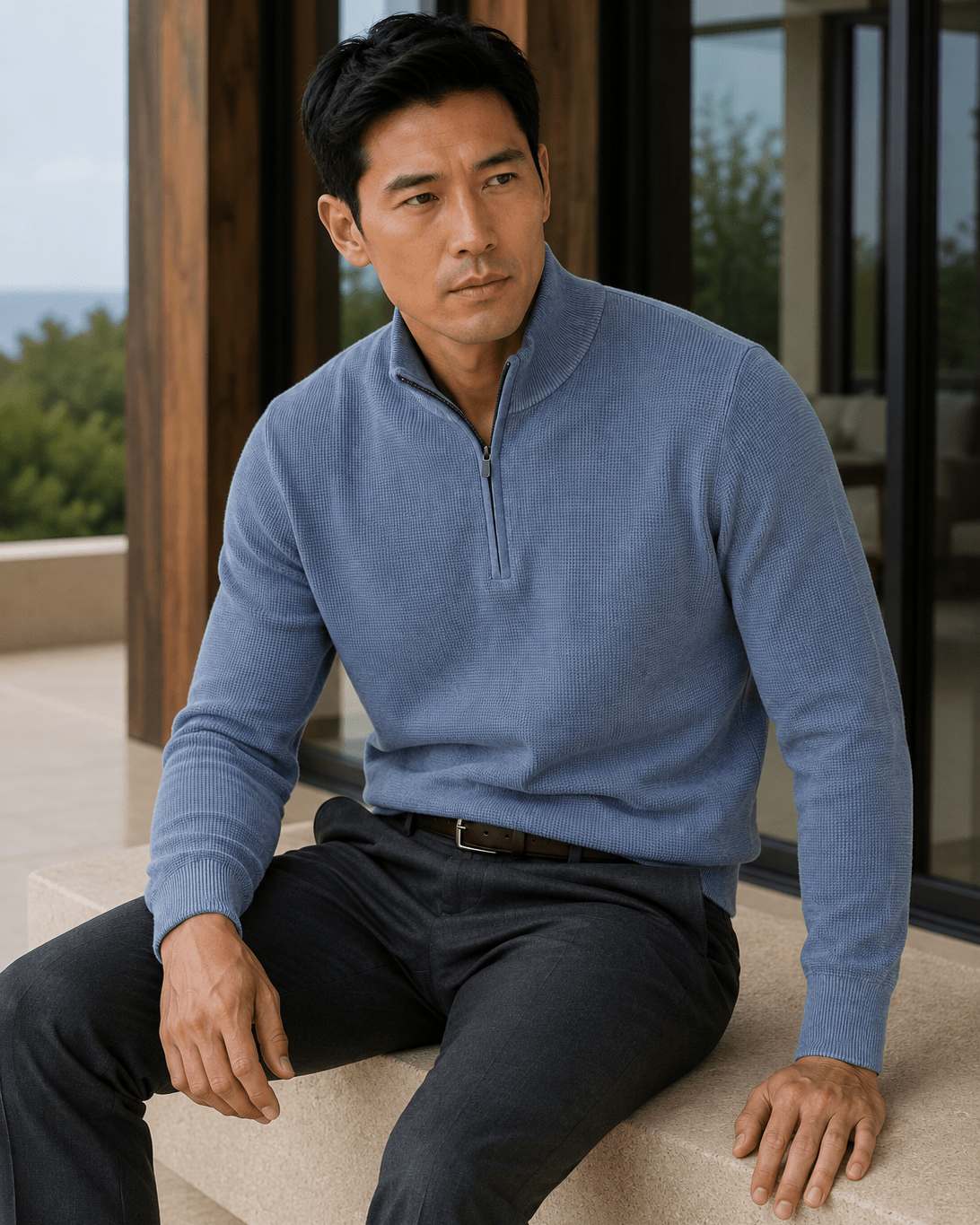 Thermal Quarter-Zip Sweater - F/X Fusion - Quarter-Zip Sweater - #color_Infinity