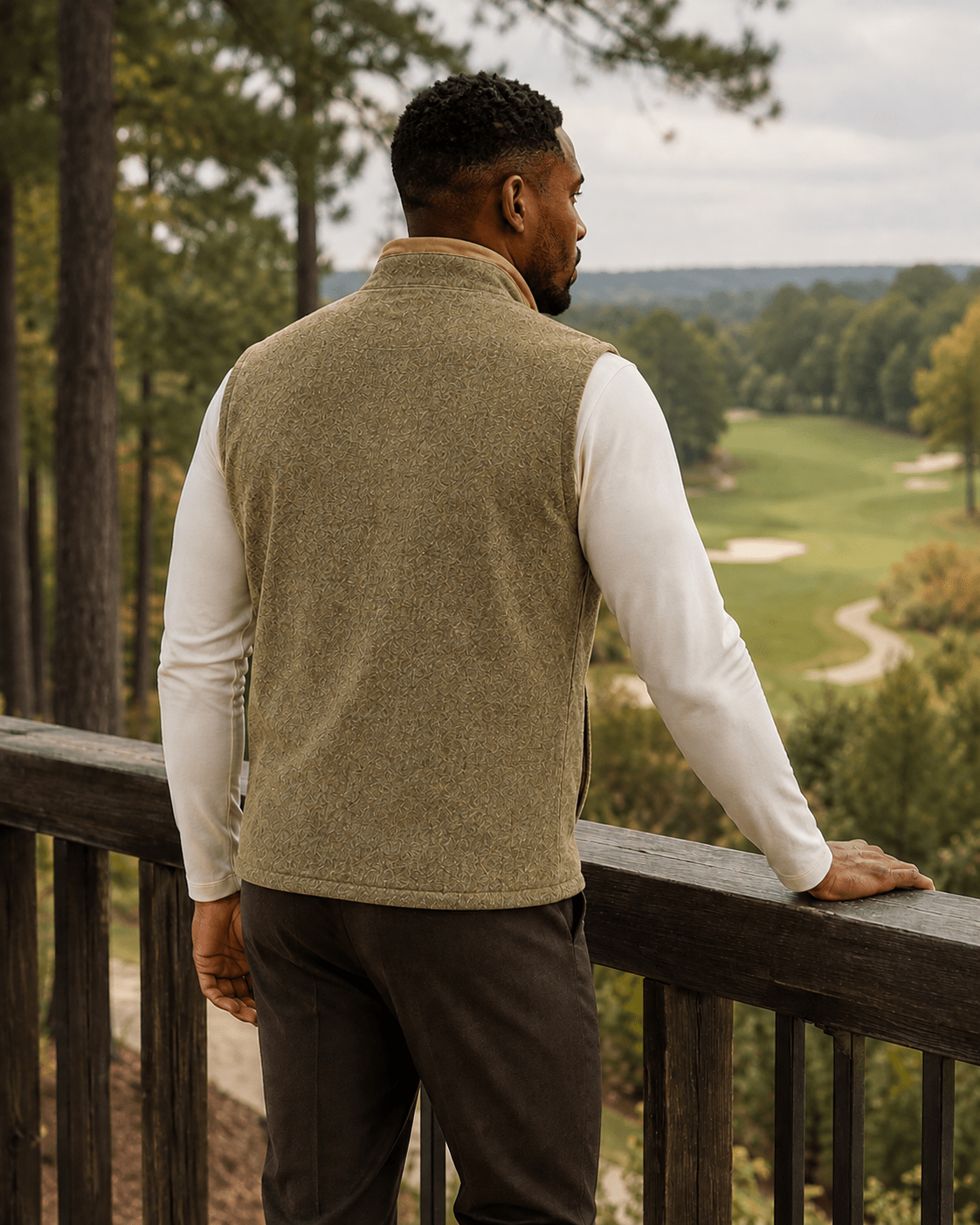 Melton Melange Full-Zip Vest - F/X Fusion - Full-Zip Vest - #color_Olive Marl
