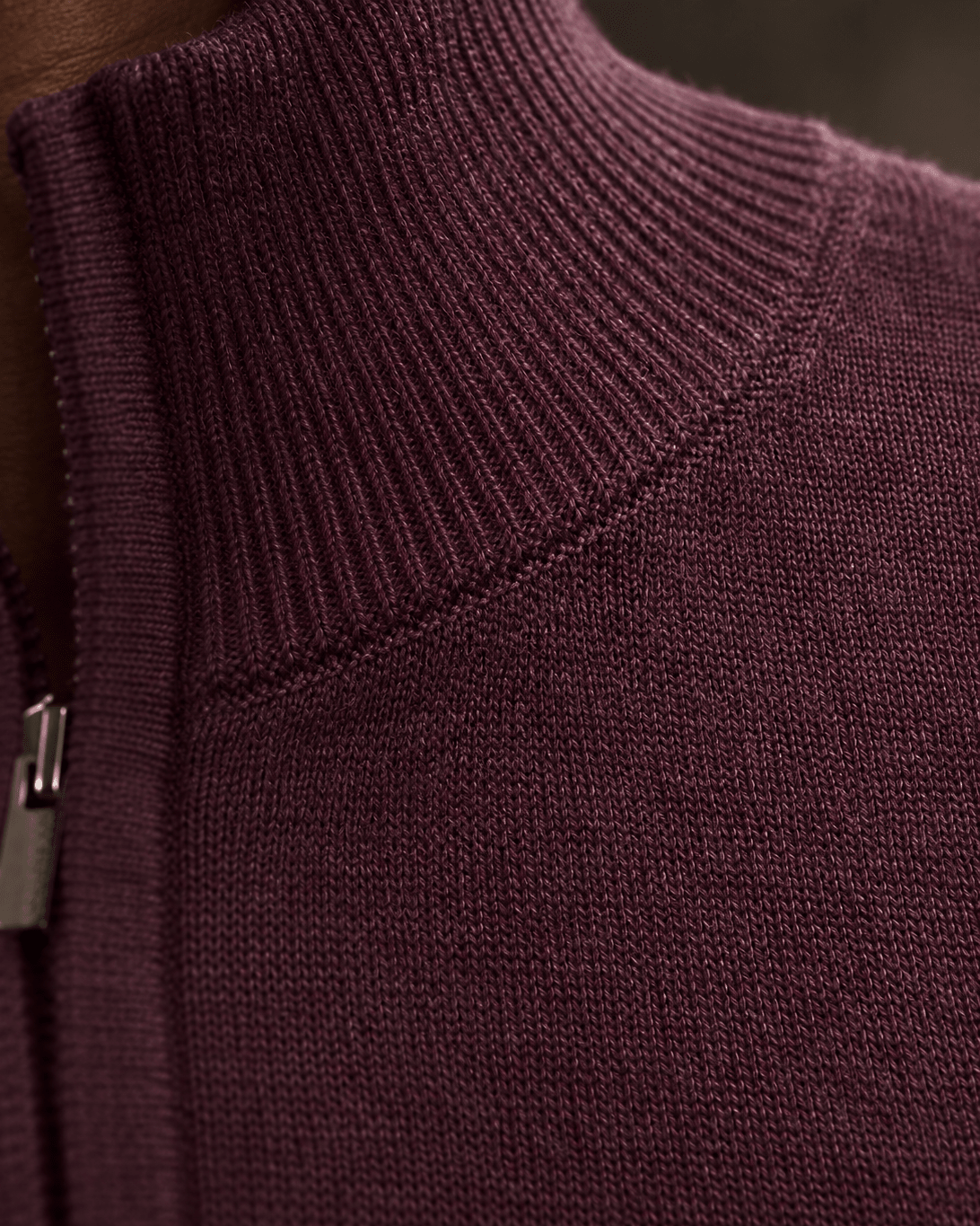 Cotton-Blend Quarter-Zip Sweater - F/X Fusion - Quarter-Zip Sweater - #color_Port Heather