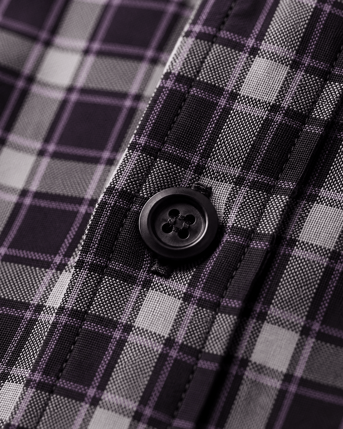 Cotton Blend Plaid Underbutton Shirt - F/X Fusion - Underbutton Dress shirt - #color_Purple
