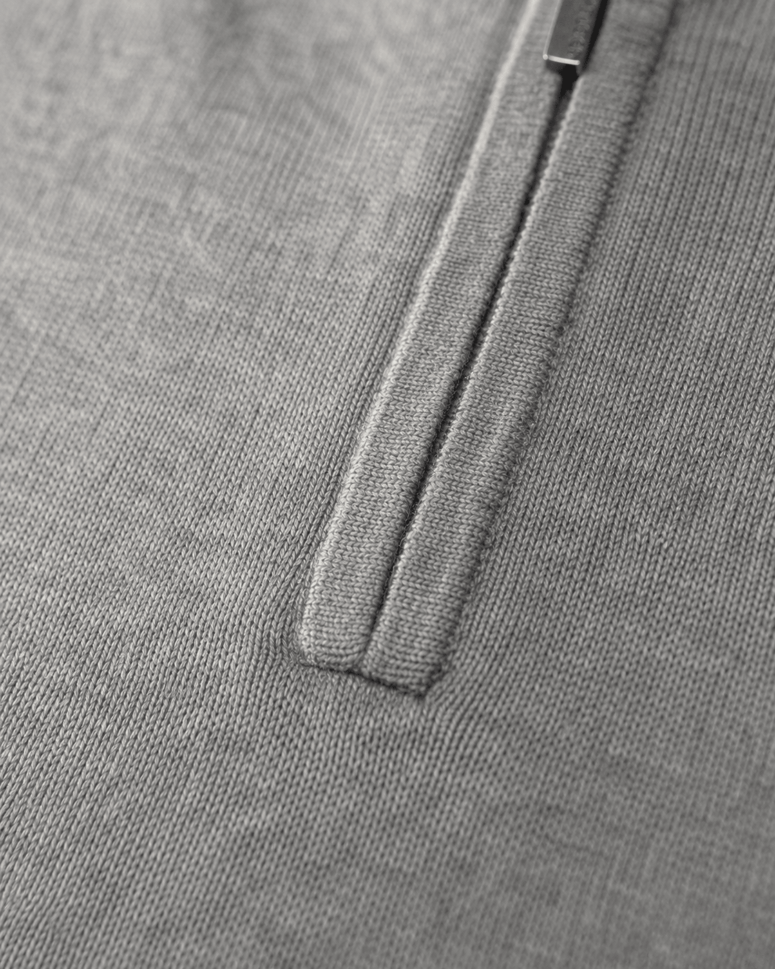 Cotton-Blend Quarter-Zip Sweater - F/X Fusion - Quarter-Zip Sweater - #color_Silver Heather
