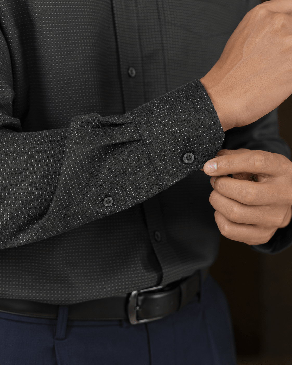 Underbutton Dress Shirt - F/X Fusion - Underbutton Dress shirt - #color_Silver