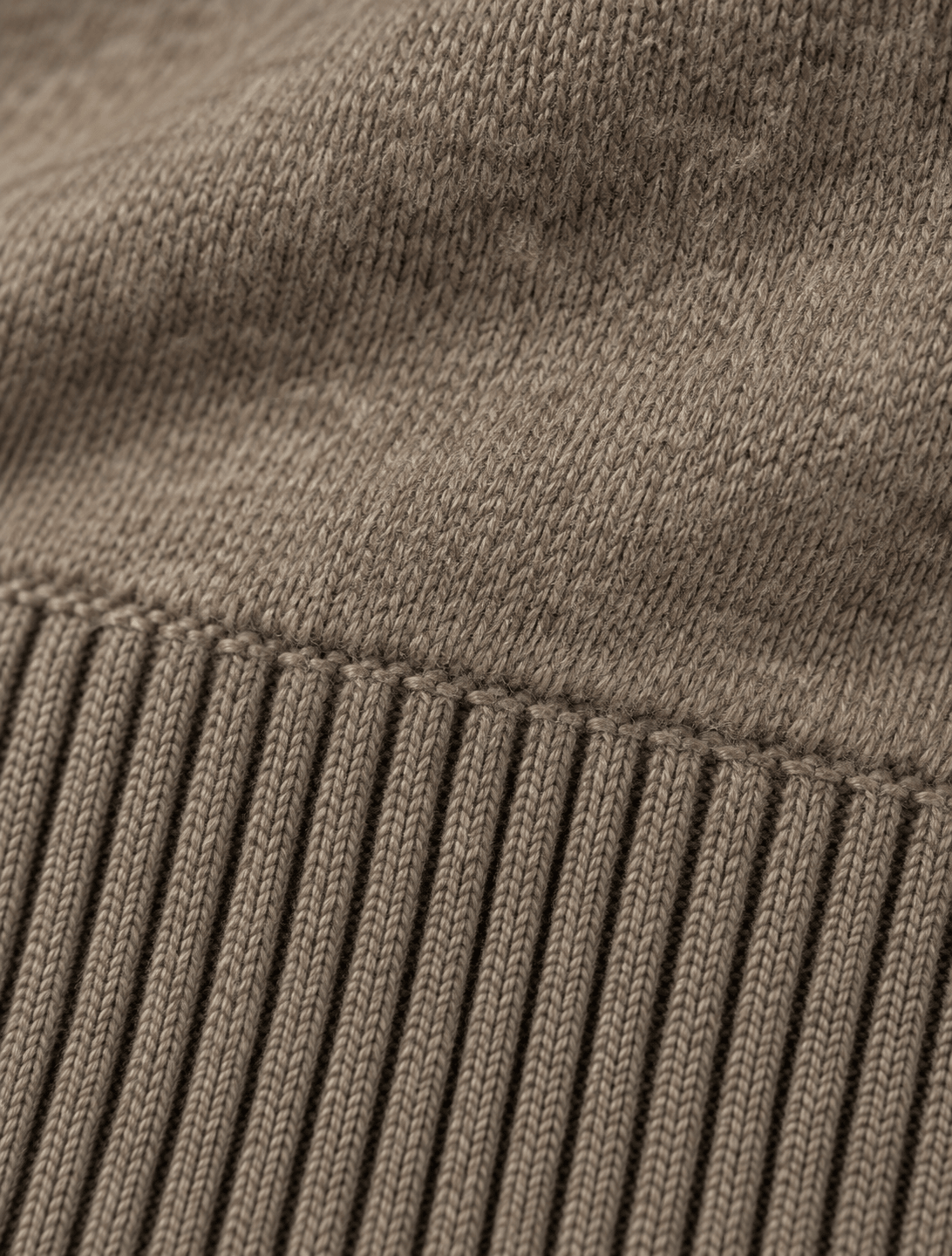 Cotton-Blend Quarter-Zip Sweater - F/X Fusion - Quarter-Zip Sweater - #color_Taupe Heather
