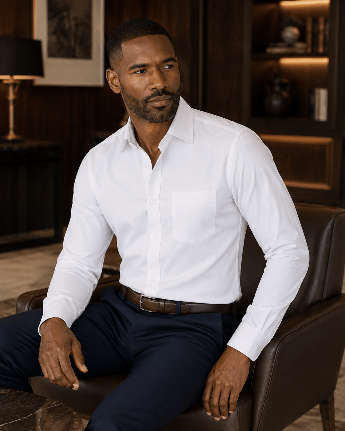 Performance Stretch Underbutton Dress Shirt - F/X Fusion - Underbutton Dress shirt - #color_white