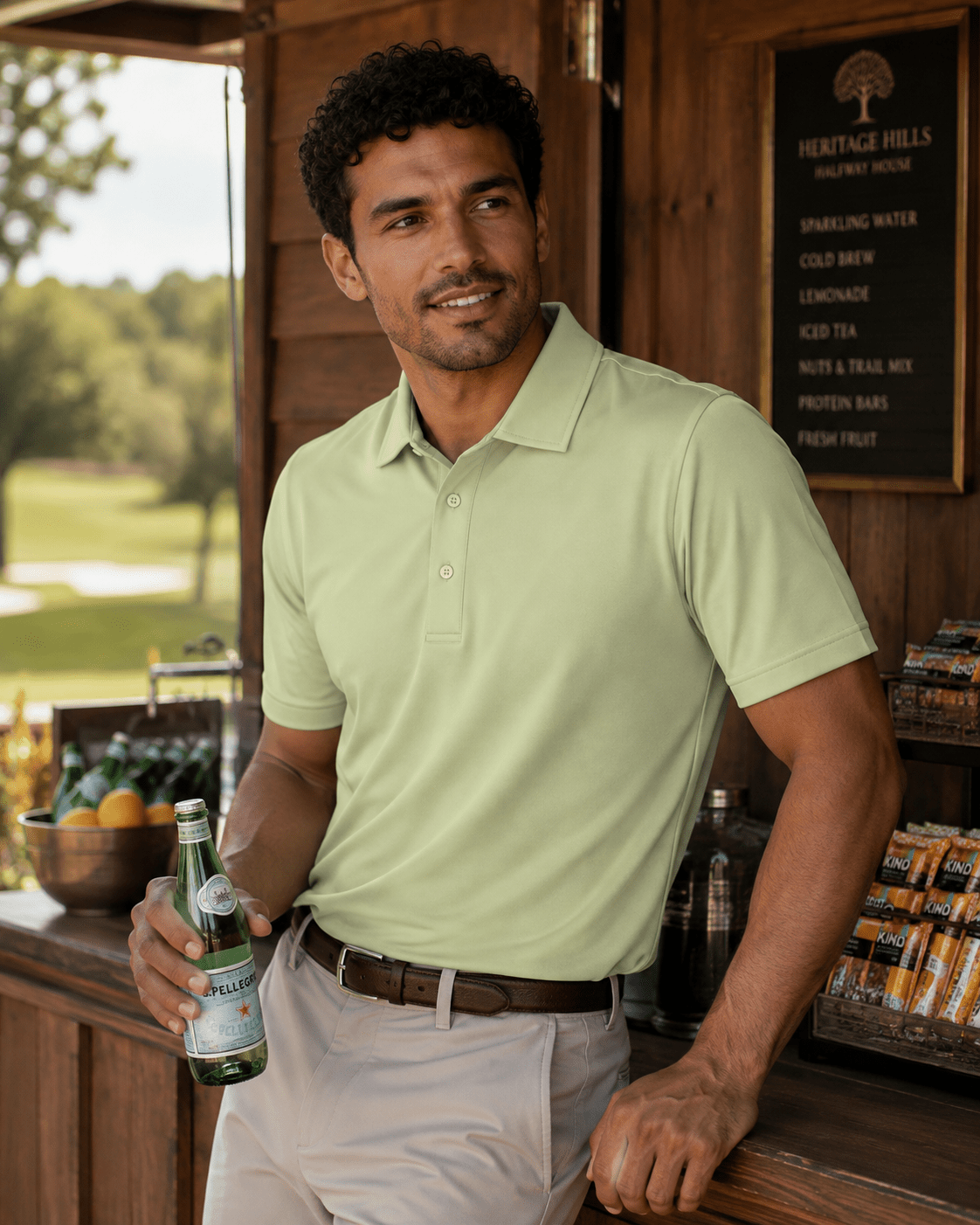 Solid Performance Golf Polo - F/X Fusion - Golf Polo - #color_Celery
