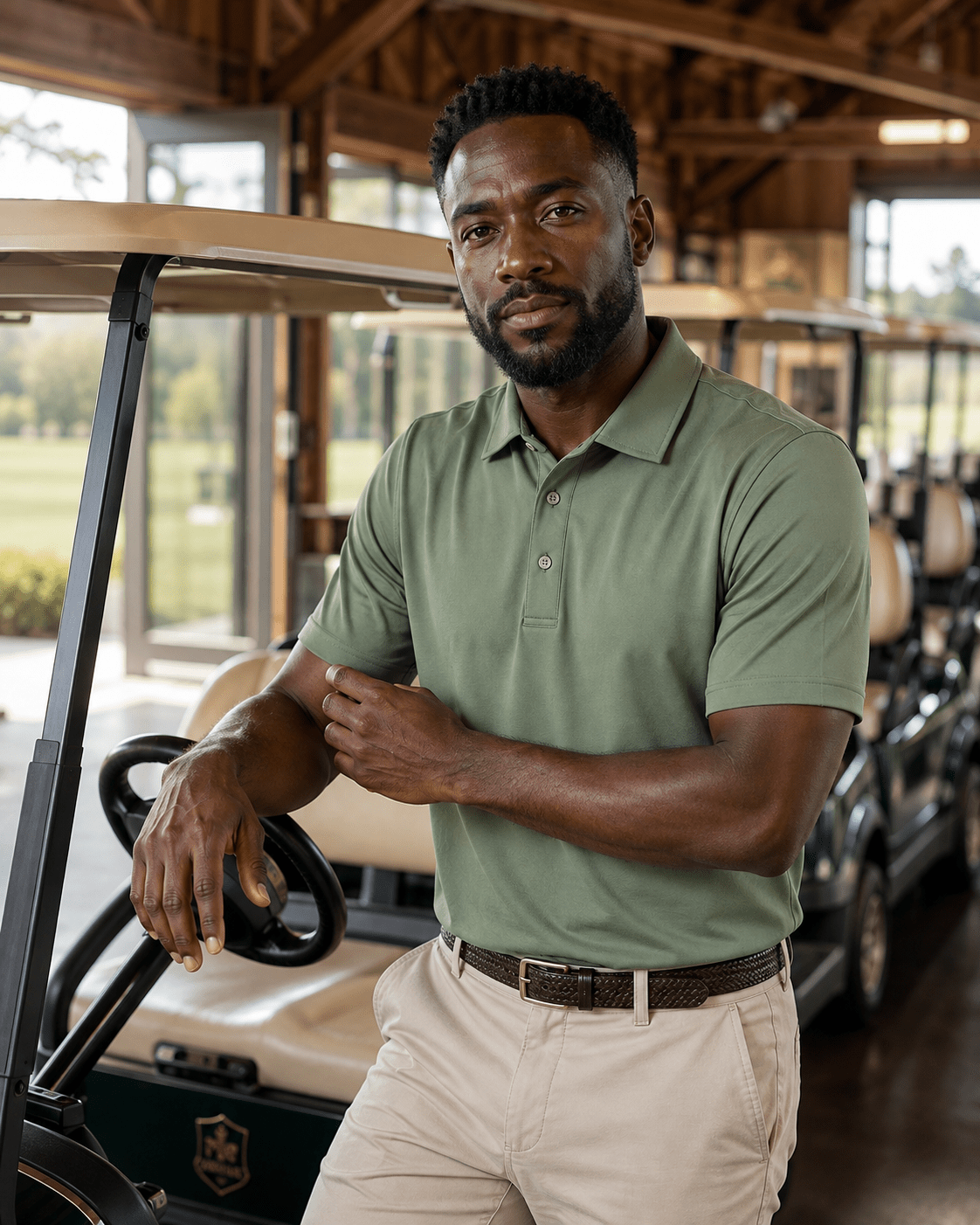 Solid Performance Golf Polo - F/X Fusion - Golf Polo - #color_Olive