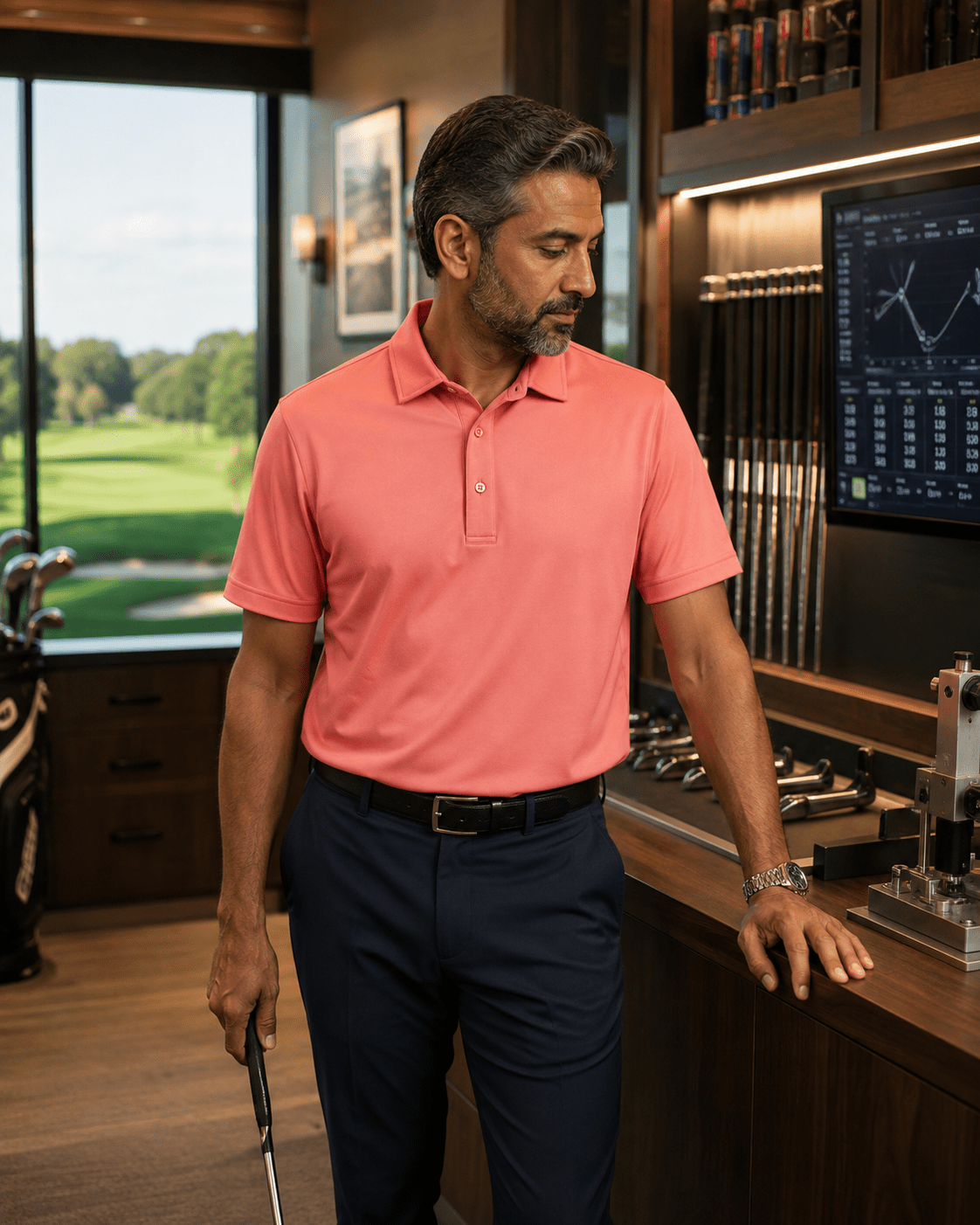Solid Performance Golf Polo - F/X Fusion - Golf Polo - #color_Coral
