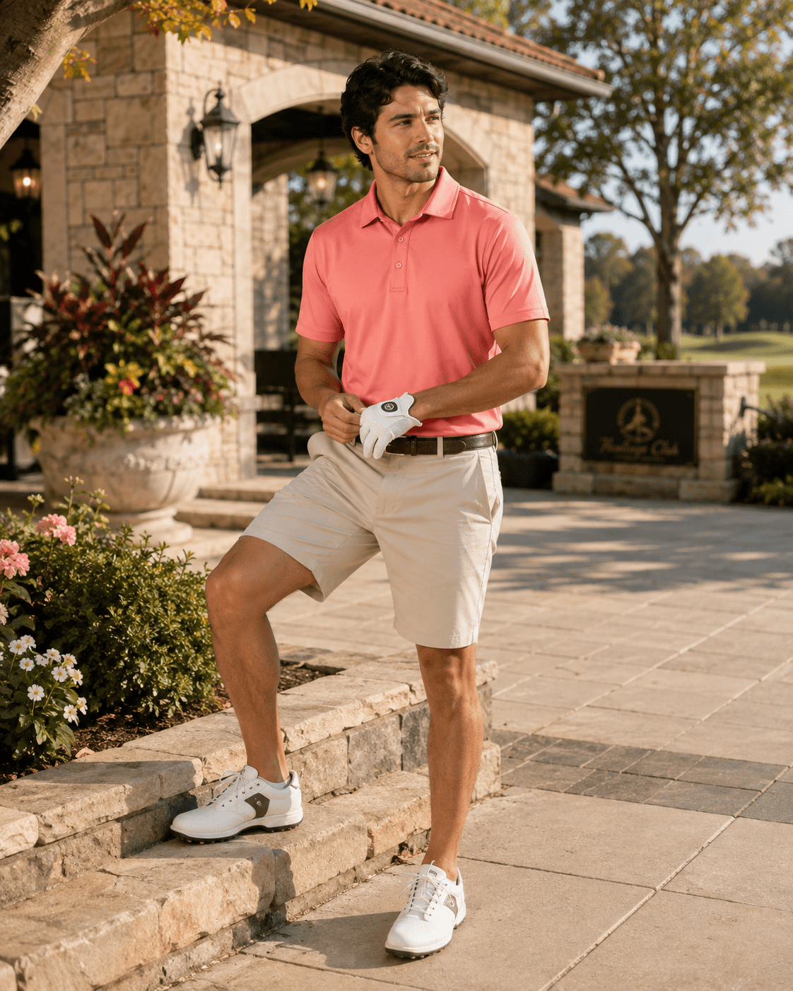 Solid Performance Golf Polo - F/X Fusion - Golf Polo - #color_Coral