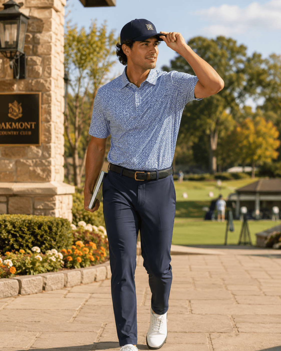 Tic Tac Toe Performance Golf Polo - F/X Fusion - Golf Polo - #color_Blue