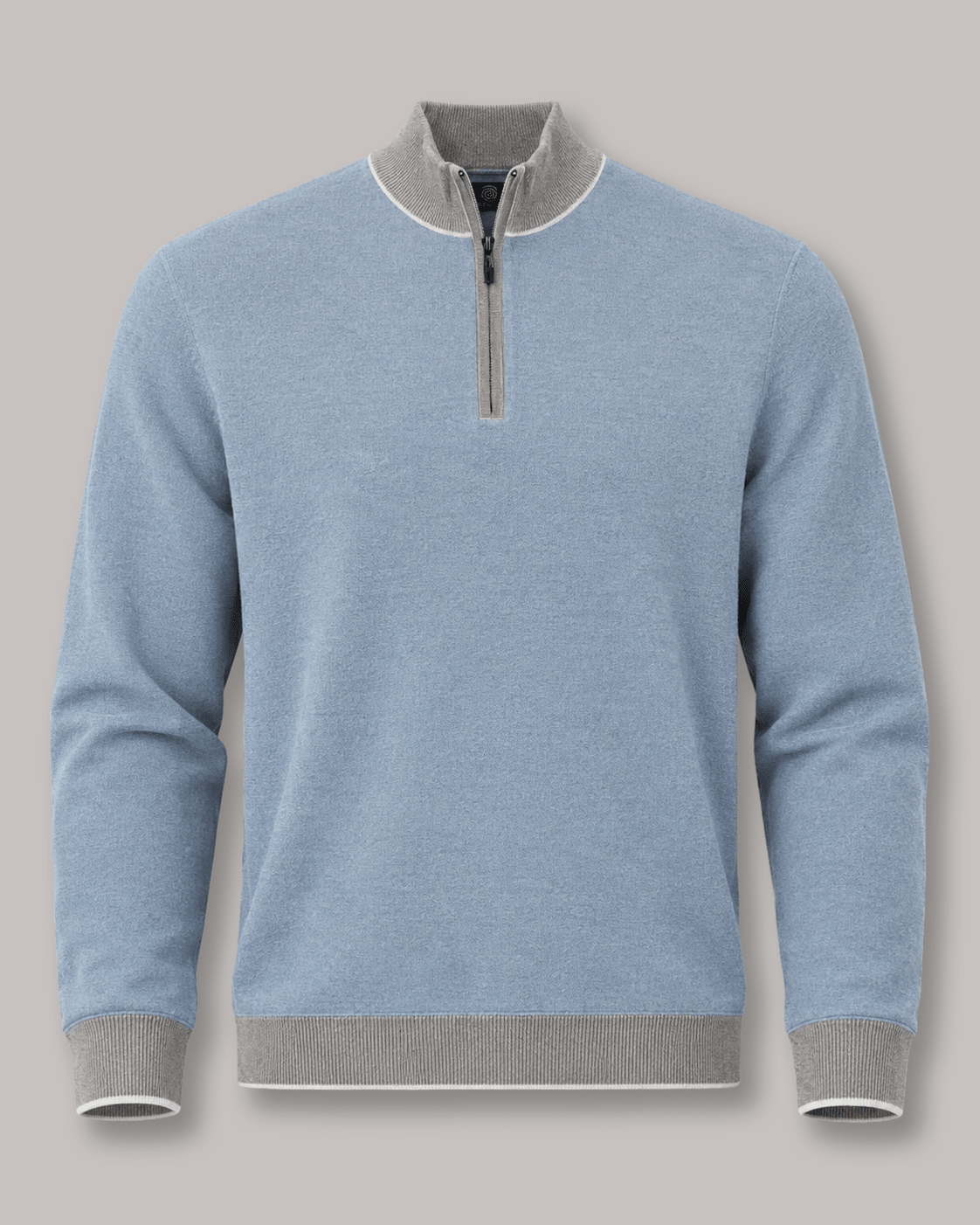Birdseye Quarter-Zip Sweater - F/X Fusion - Quarter-Zip Sweater - #color_Grey