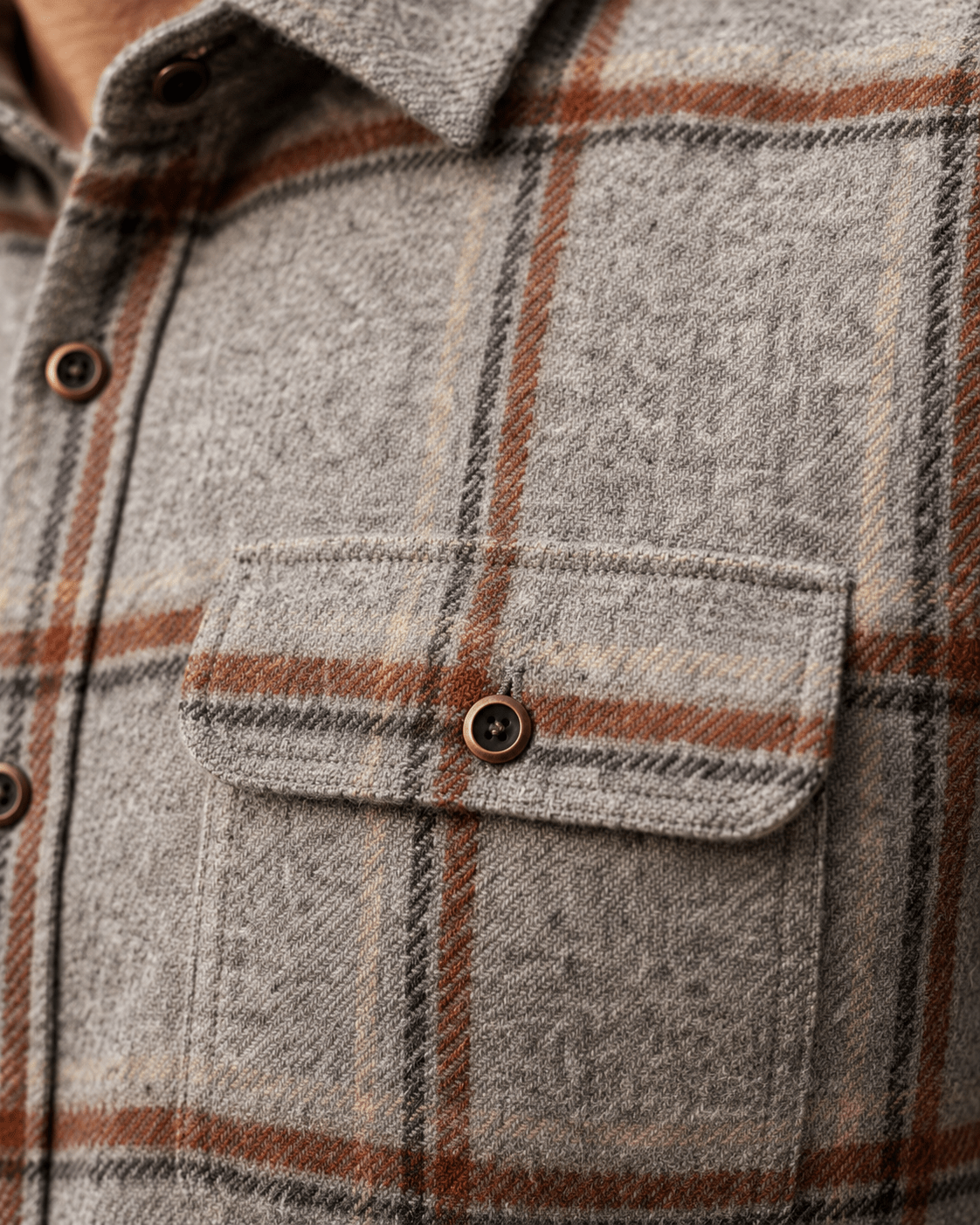 Stretch Plaid Flannel Shirt - F/X Fusion - Flannel Shirt - #color_Sienna multi