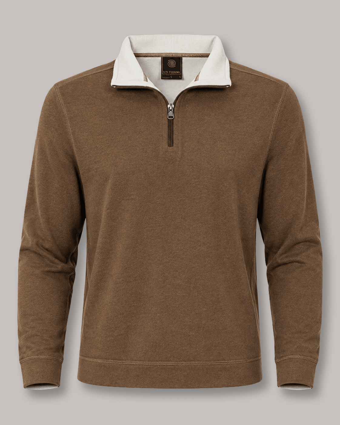 Reversible Quarter-Zip Sweater - F/X Fusion - Quarter-Zip Sweater - #color_Brown