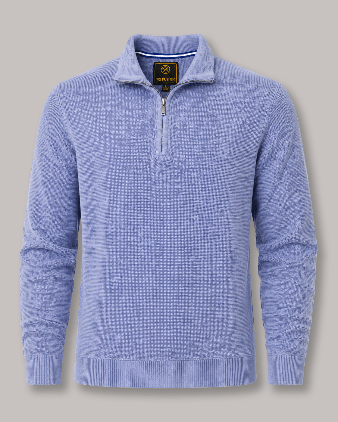 Sandwashed Thermal Quarter-Zip Sweater - F/X Fusion - Quarter-Zip Sweater - #color_Infinity