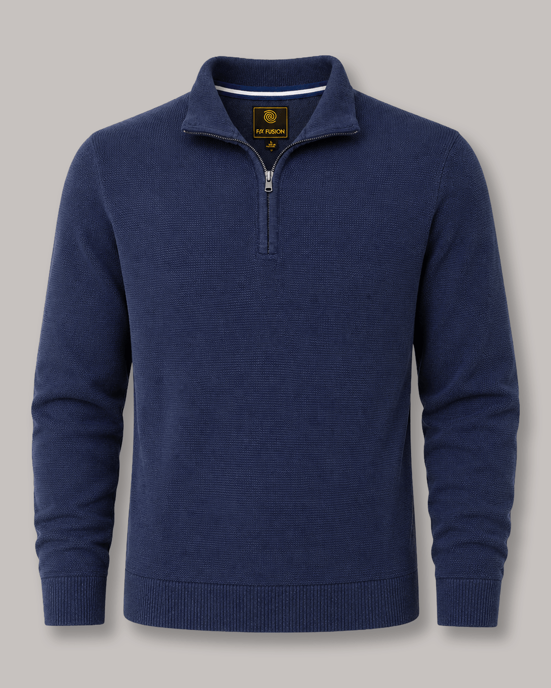 Sandwashed Thermal Quarter-Zip Sweater - F/X Fusion - Quarter-Zip Sweater - #color_Midnight