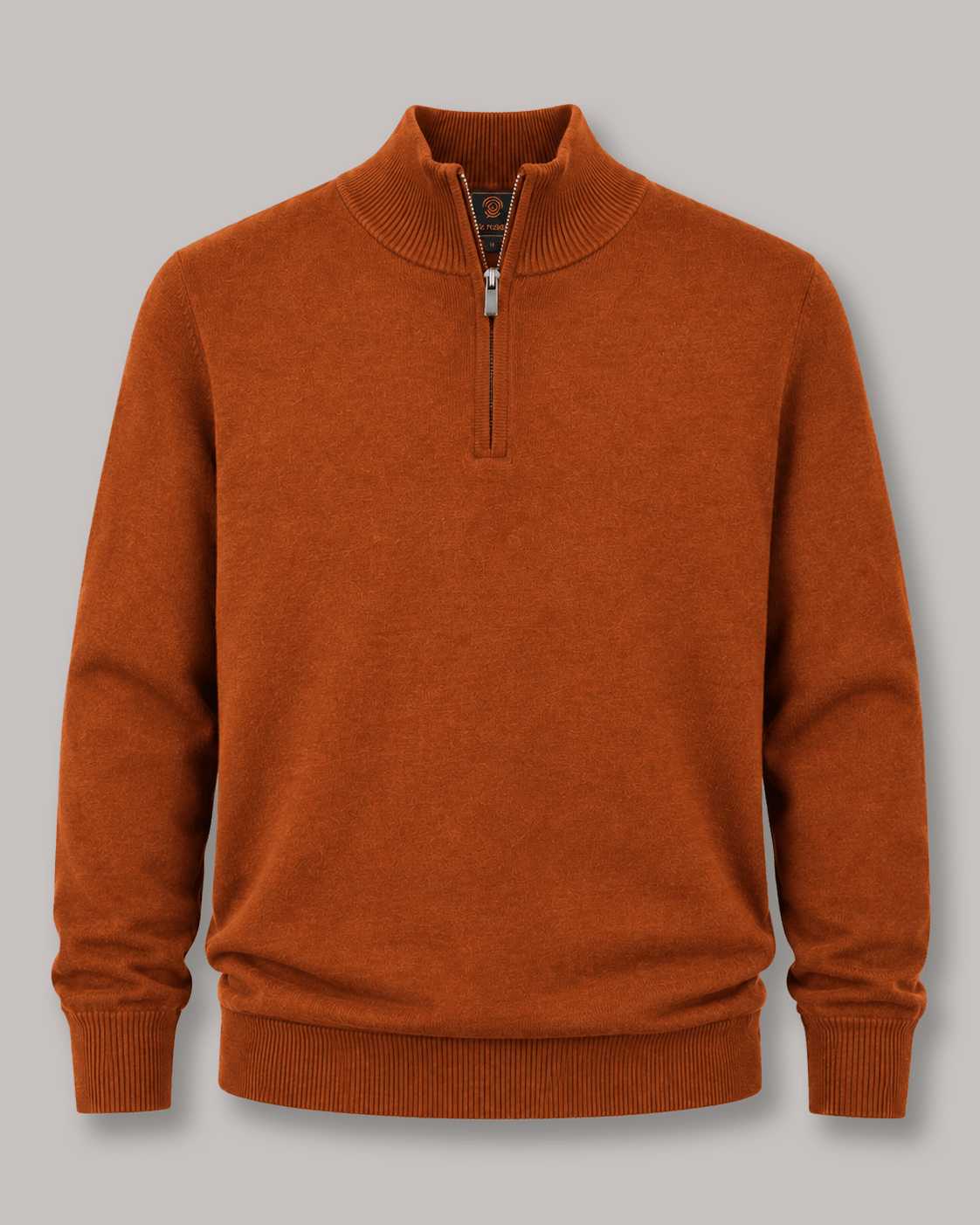 Cotton-Blend Quarter-Zip Sweater - F/X Fusion - Quarter-Zip Sweater - #color_Butterscotch