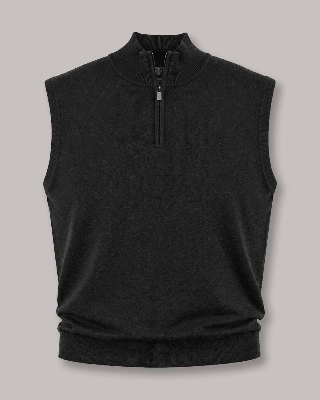 Cotton-Blend Quarter-Zip Vest - F/X Fusion - Quarter-Zip Vest - #color_Black