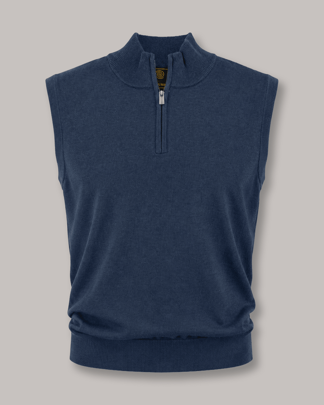Cotton-Blend Quarter-Zip Vest - F/X Fusion - Quarter-Zip Vest - #color_Cobalt