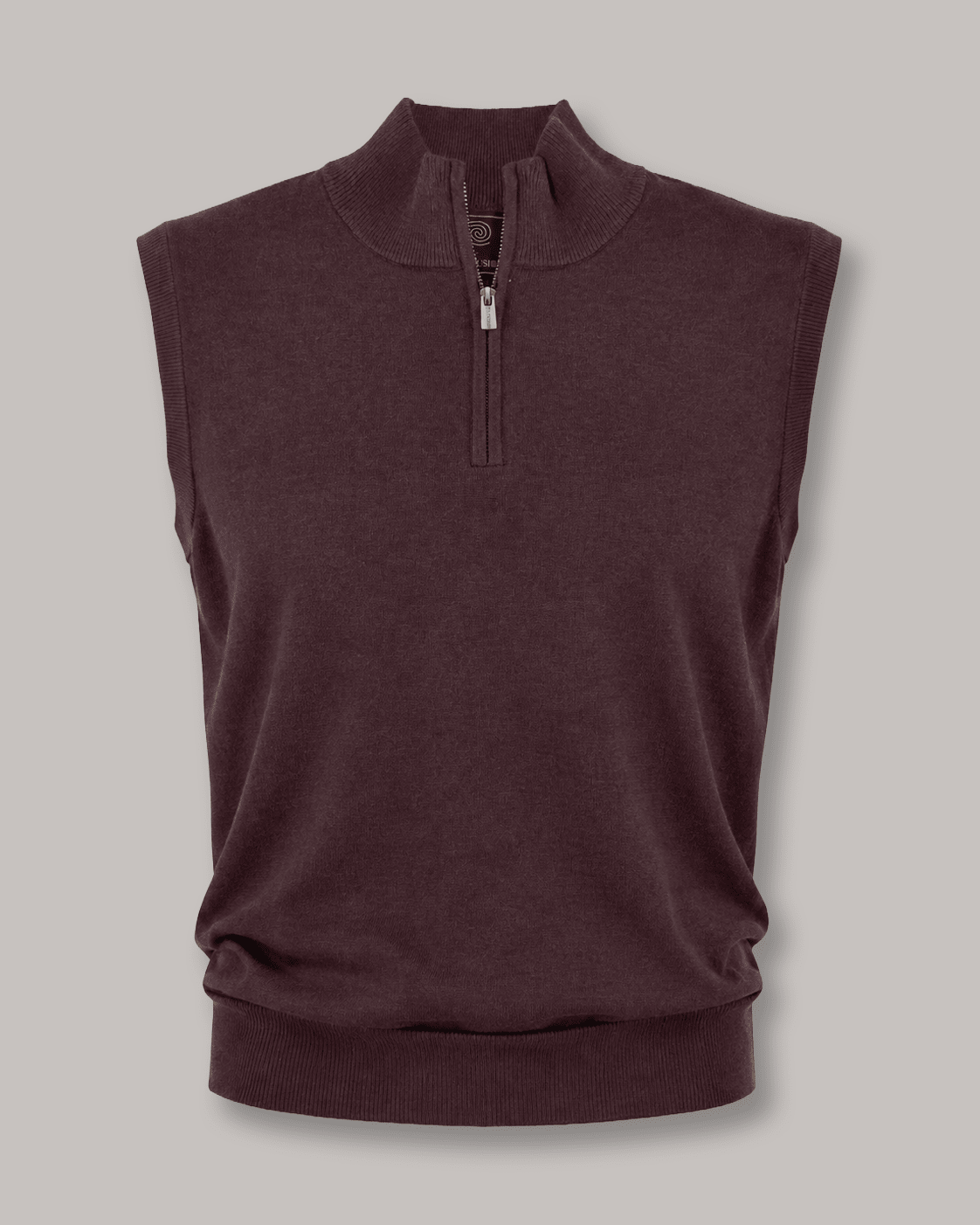 Cotton-Blend Quarter-Zip Vest - F/X Fusion - Quarter-Zip Vest - #color_Port Heather